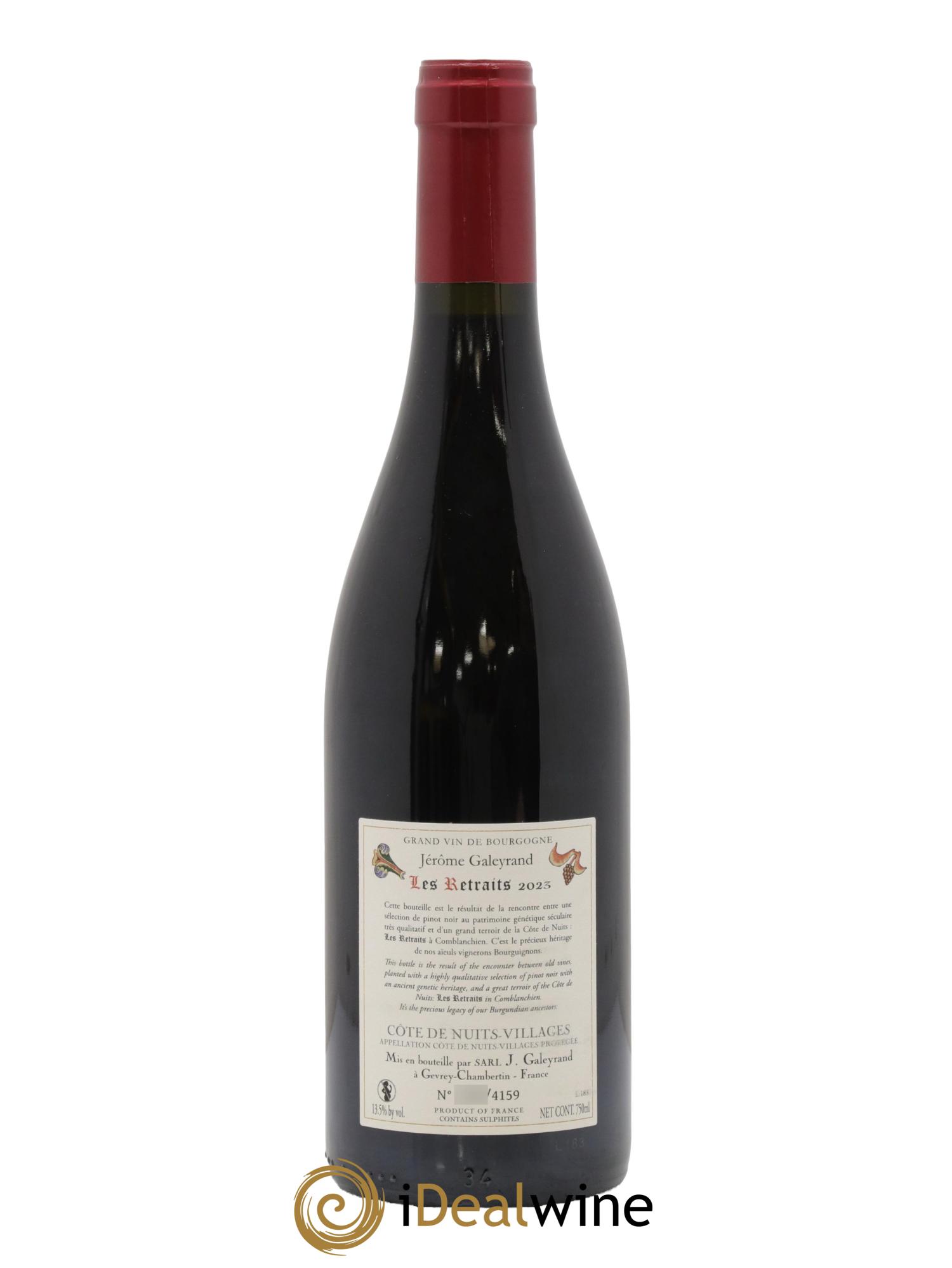 Côte de Nuits-Villages Les Retraits Jérôme Galeyrand 2023 - Lot de 1 bouteille - 1