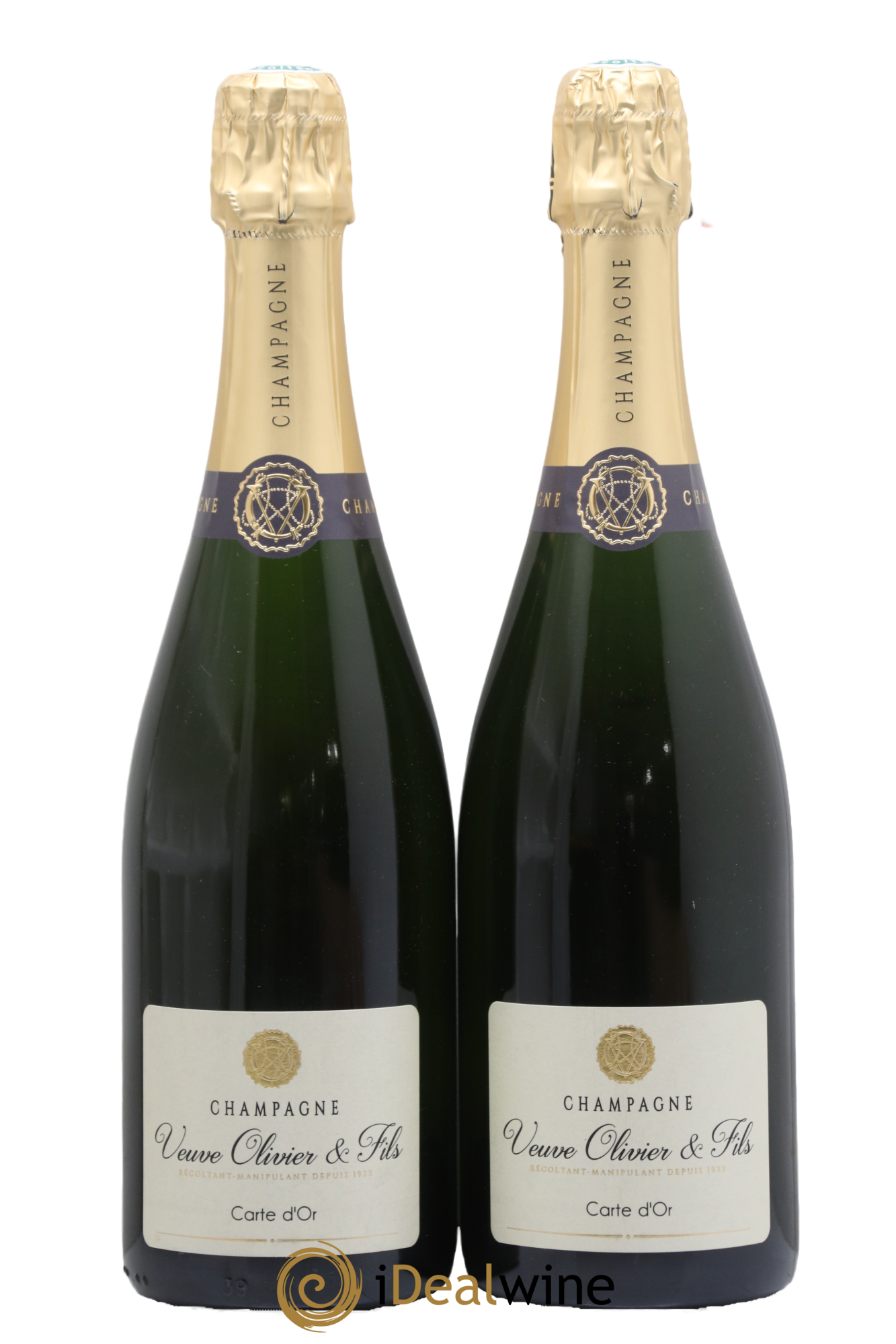 Champagne Carte D'Or Veuve Olivier & Fils - Lot de 2 bouteilles - 0