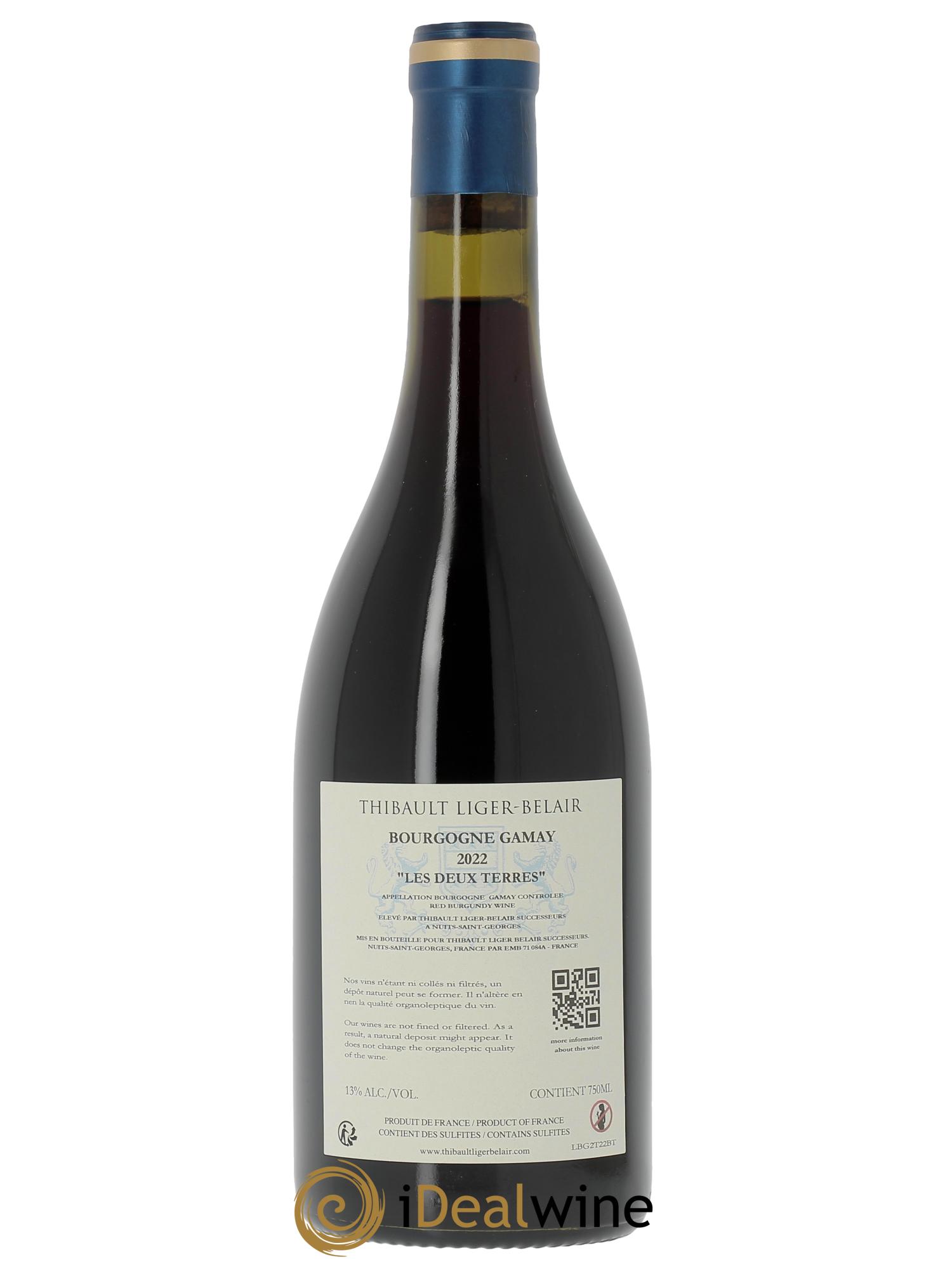 Bourgogne Les Deux Terres Thibault Liger-Belair  2022 - Lot of 1 bottle - 1