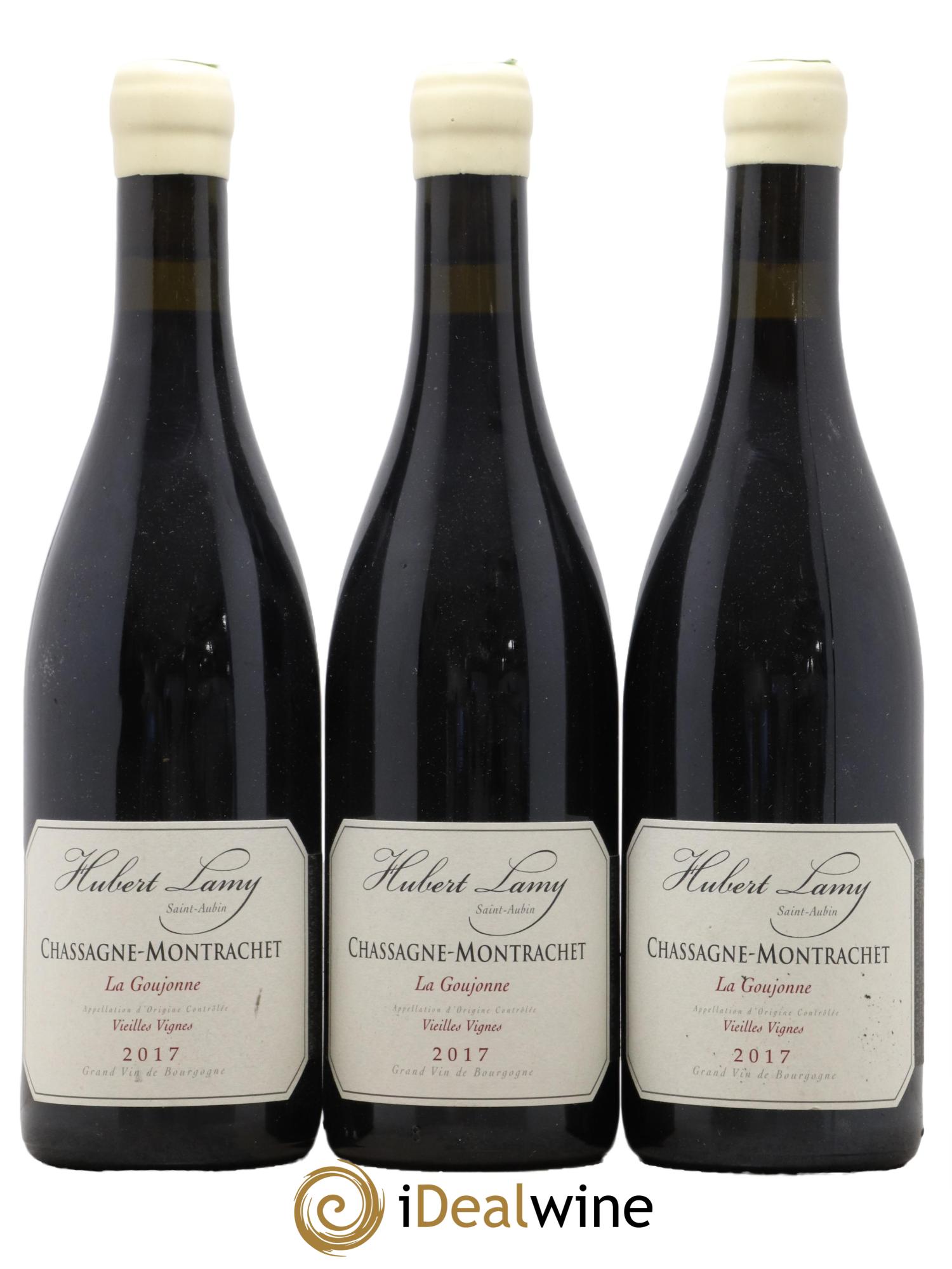 Chassagne-Montrachet La Goujonne Vieilles Vignes Hubert Lamy 2017 - Lot de 3 bouteilles - 0