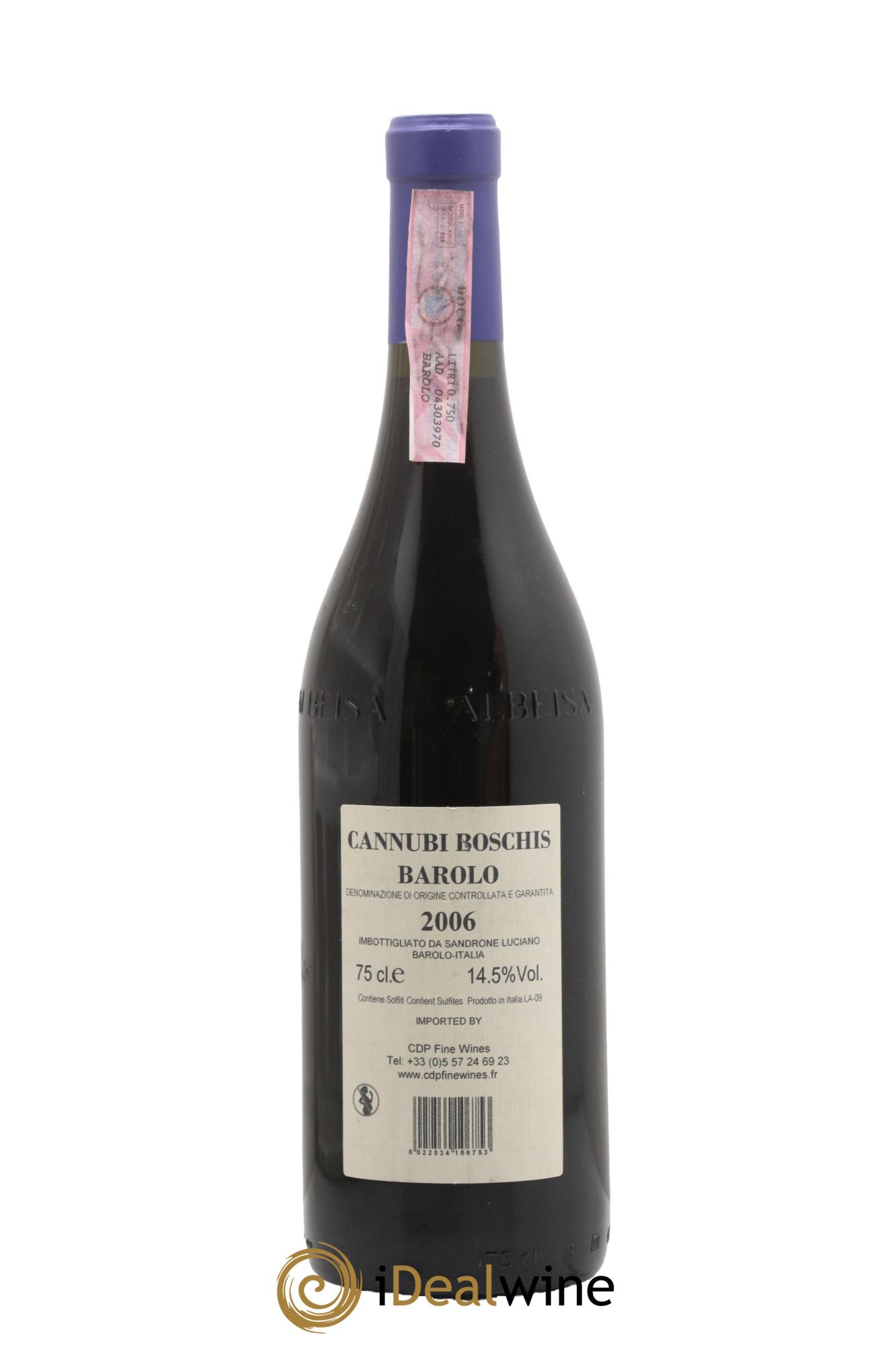 Barolo DOCG Aleste (anciennement Cannubi Boschis) Luciano Sandrone 2006 - Lot of 1 bottle - 1