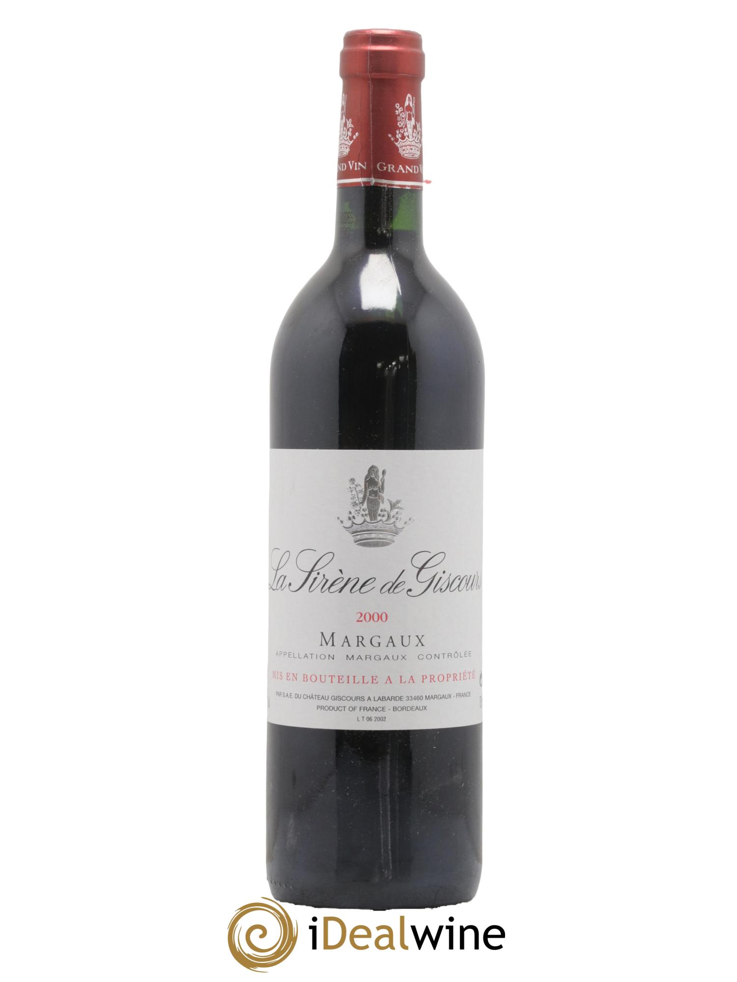 La Sirène de Giscours 2000 - Lot de 1 bouteille - 0