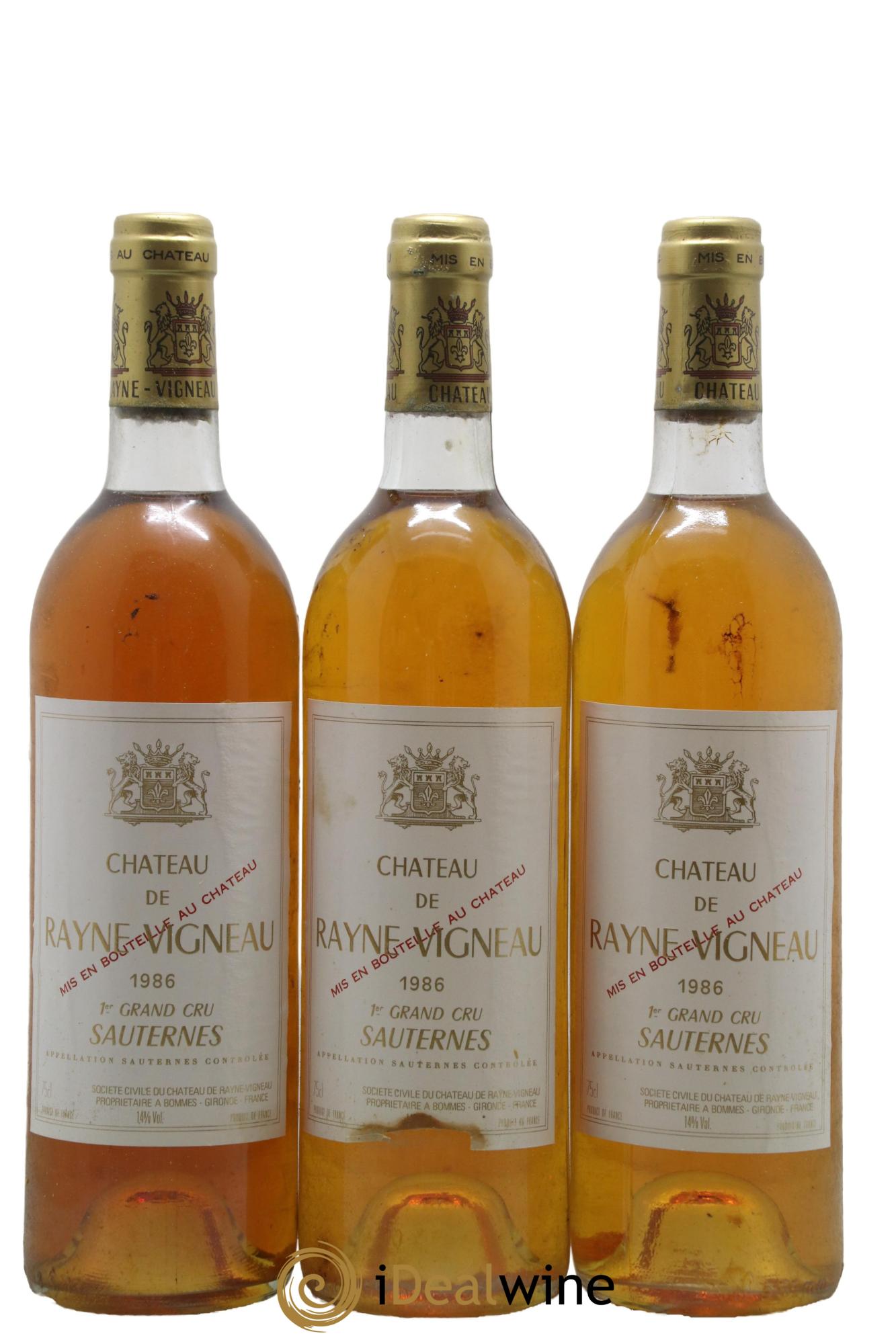 Château de Rayne Vigneau 1er Grand Cru Classé 1986 - Lotto di 12 bottiglie - 4