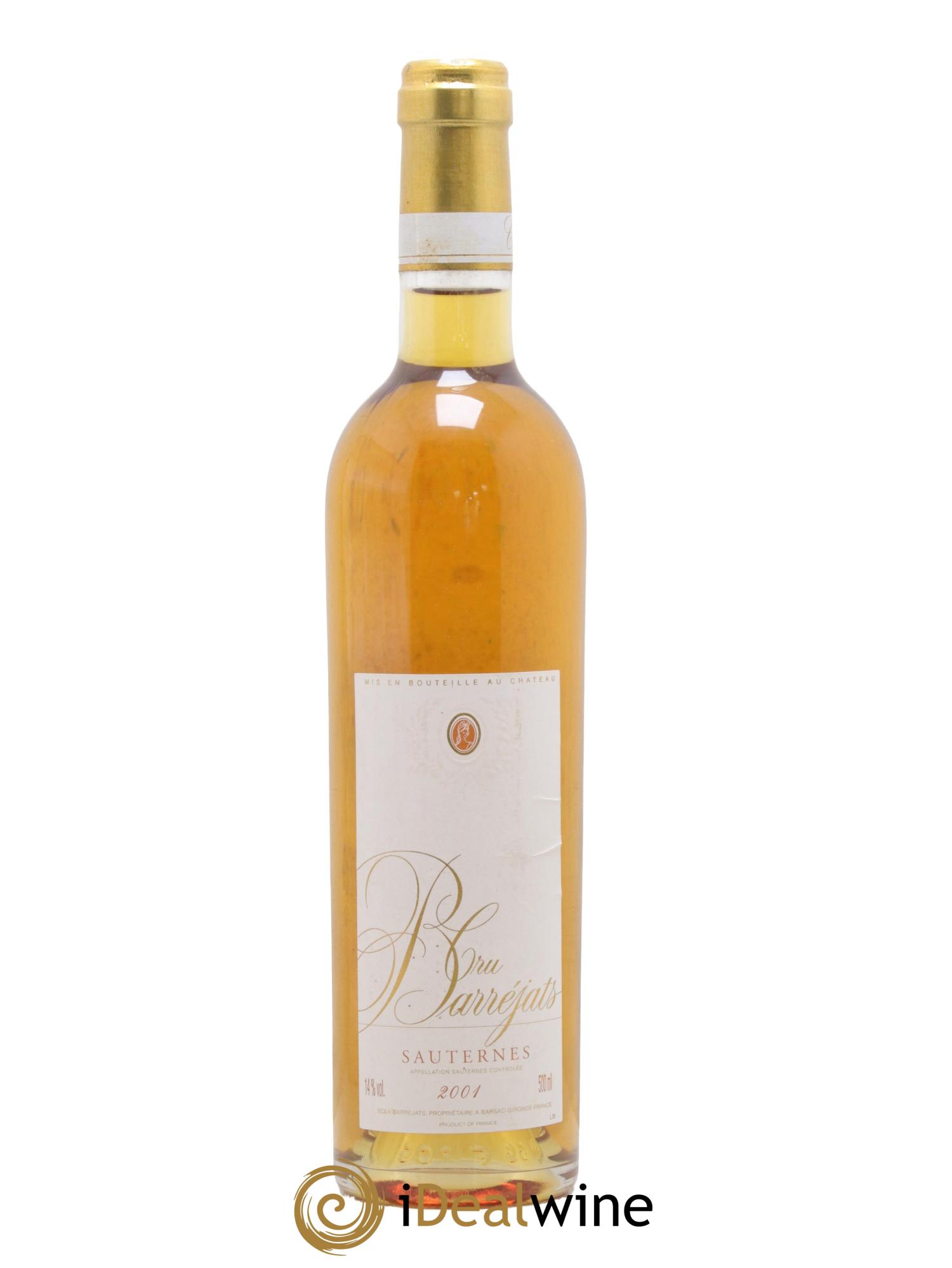 Sauternes Cru Barréjats 2001 - Lotto di 1 formato 50cl - 0