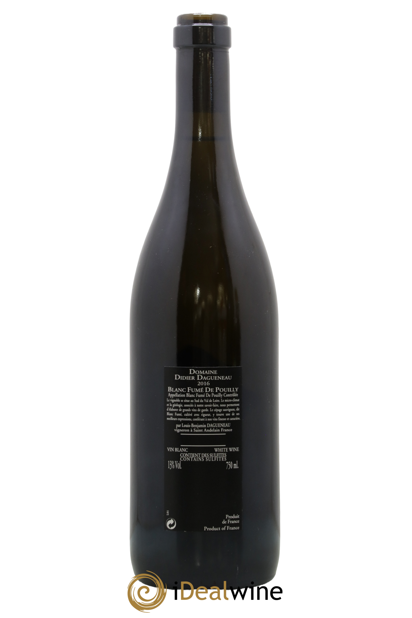 Vin de France (anciennement Pouilly-Fumé) Silex Dagueneau (Domaine Didier - Louis-Benjamin) 2016 - Lot of 1 bottle - 1