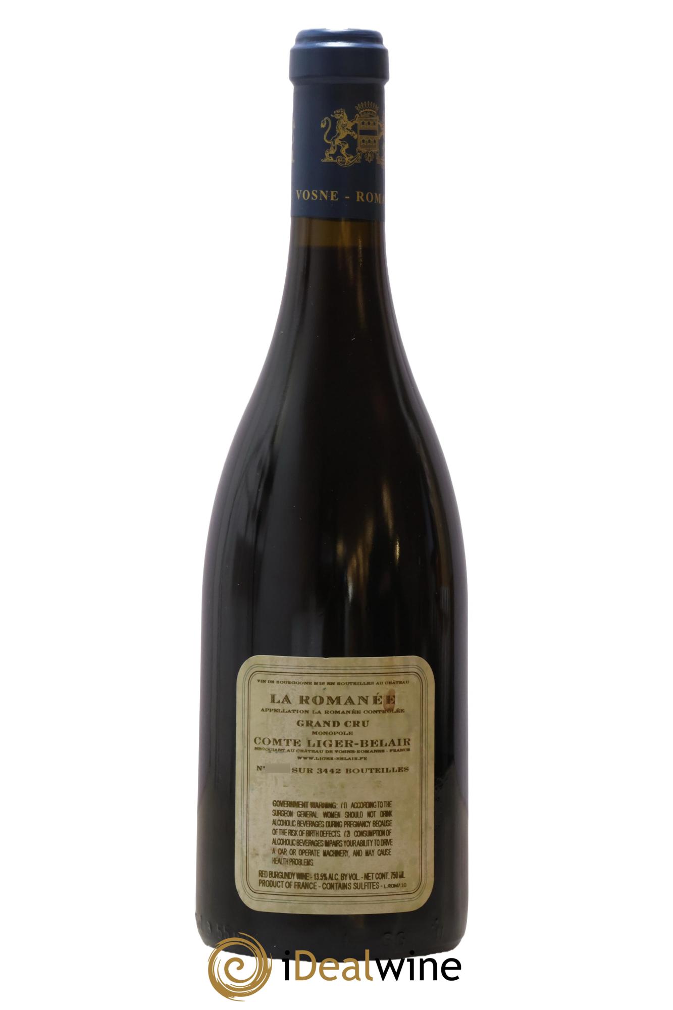 La Romanée Grand Cru Comte Liger-Belair (Domaine du) 2010 - Lot of 1 bottle - 1