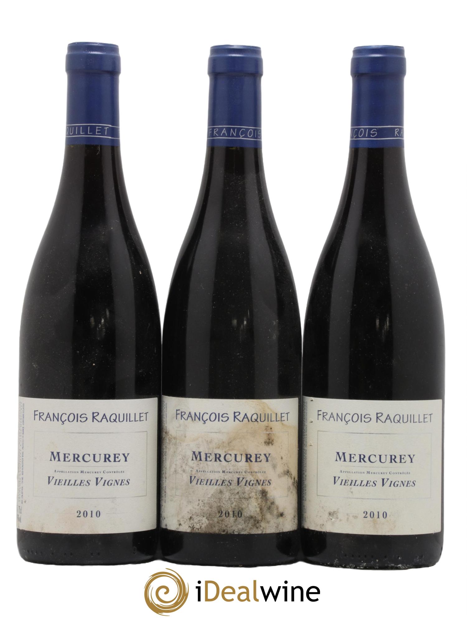 Mercurey Vieilles Vignes François Raquillet 2010 - Lot de 3 bouteilles - 0