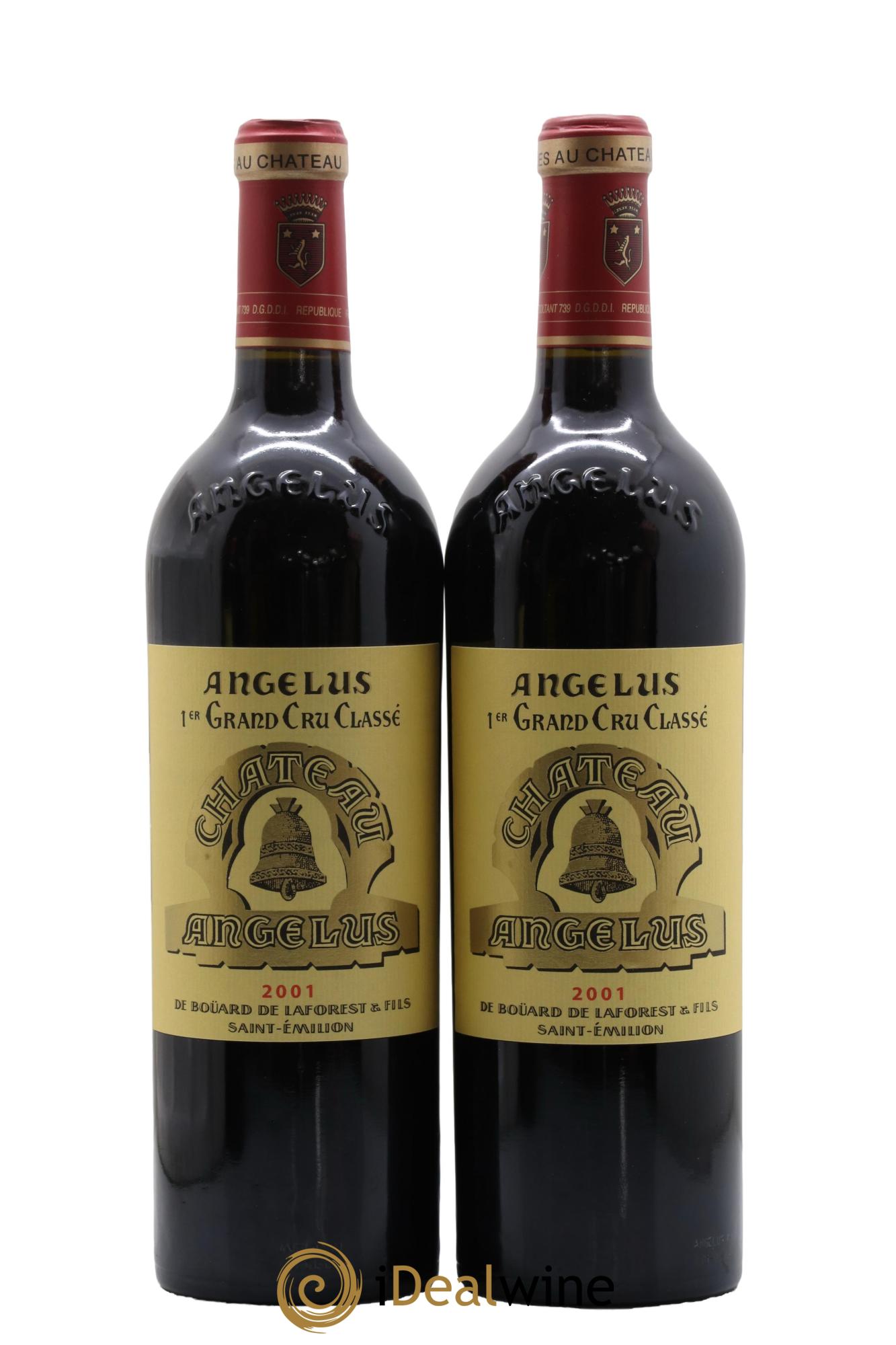 Château Angélus 1er Grand Cru Classé A 2001 - Lot de 2 bouteilles - 0