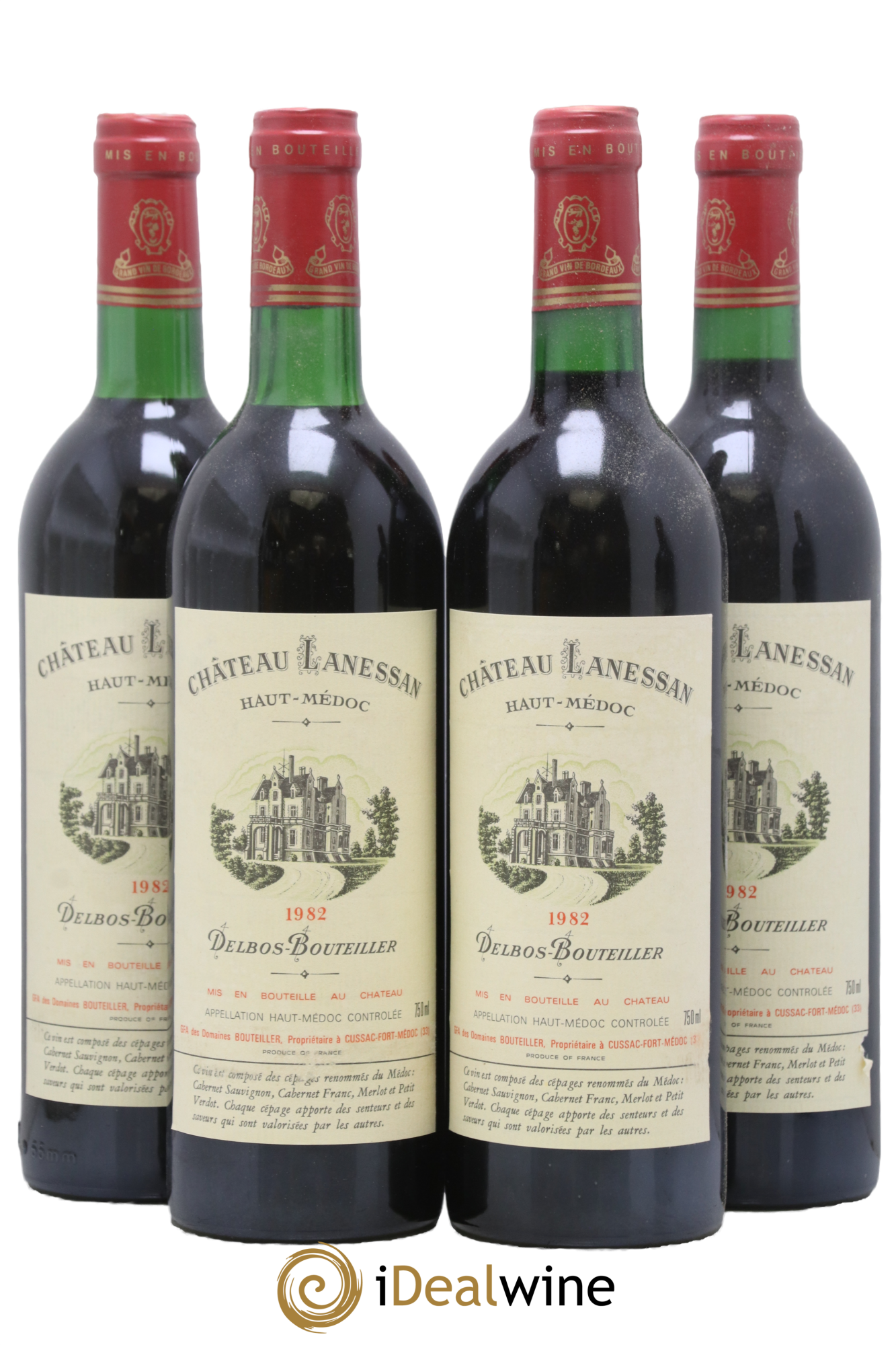 Château Lanessan Cru Bourgeois 1982 - Lot of 4 bottles - 0