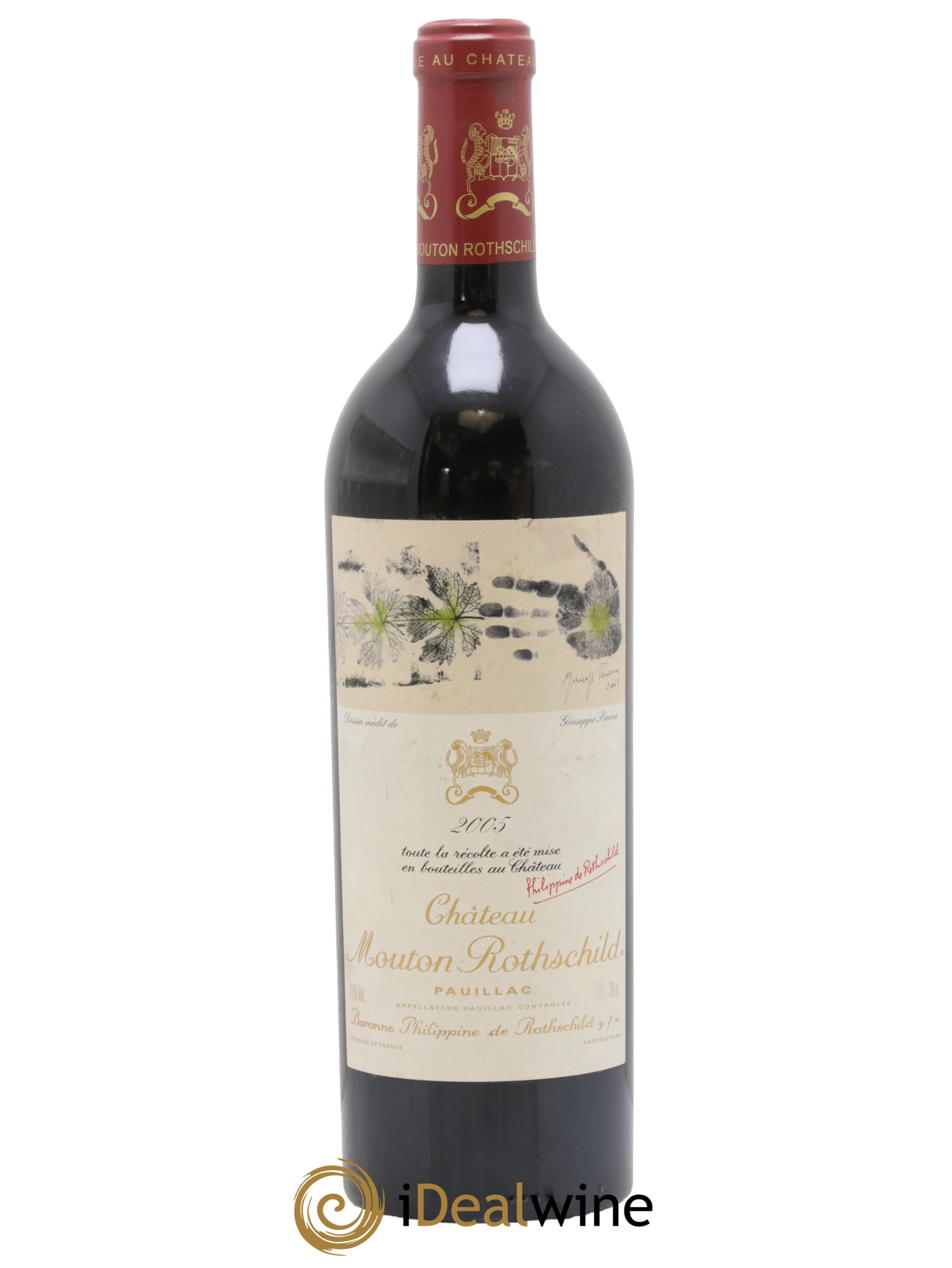 Château Mouton Rothschild 1er Grand Cru Classé 2005 - Lot de 1 bouteille - 0