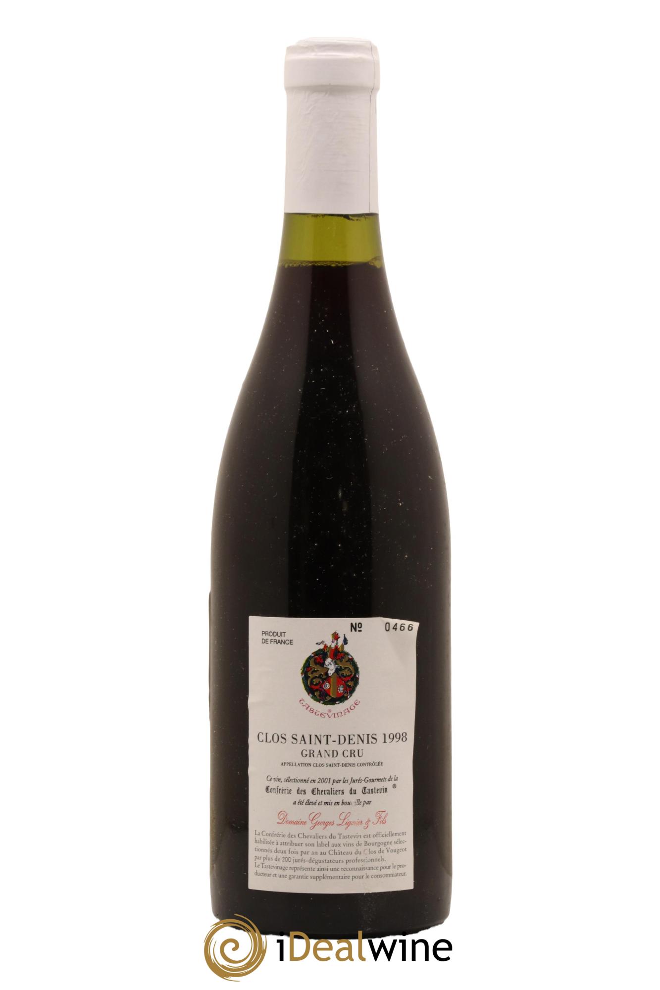 Clos Saint-Denis Grand Cru Georges Lignier (Domaine) 1998 - Lot de 1 bouteille - 1