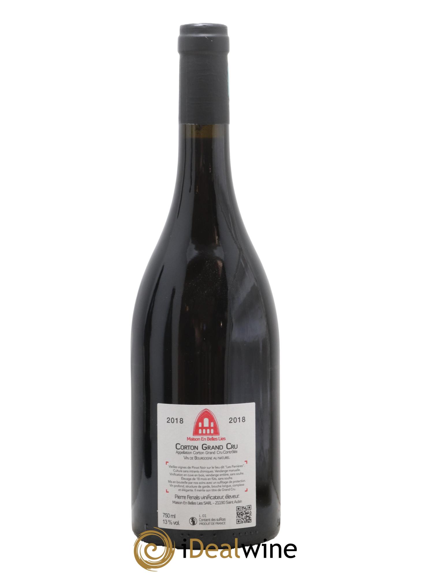 Corton Grand Cru Les Perrières Maison En Belles Lies 2018 - Lot de 1 bouteille - 1