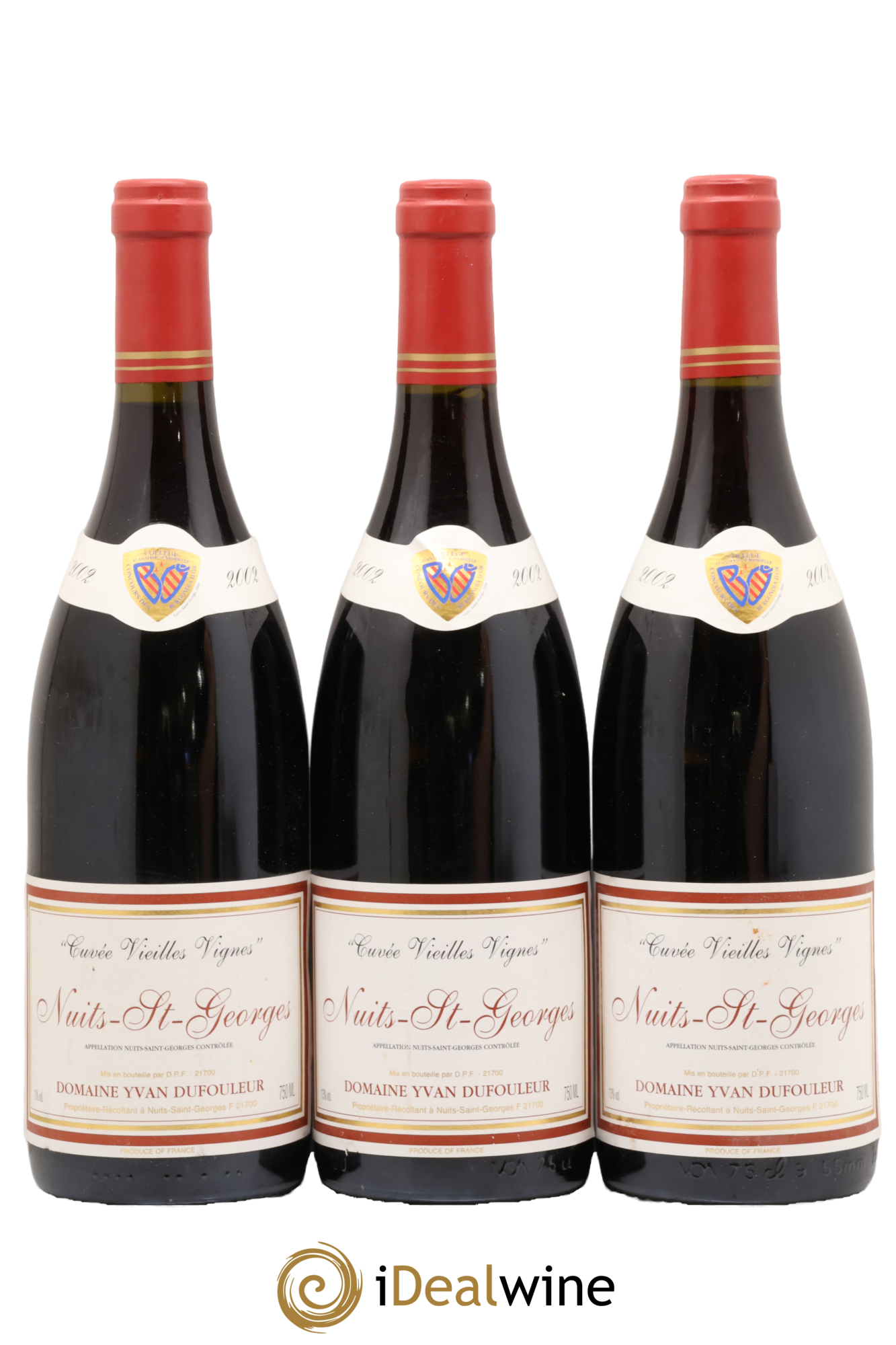Nuits-Saint-Georges Cuvee Vieilles Vignes Domaine Yvan Dufouleur 2002 - Lot de 3 bouteilles - 0