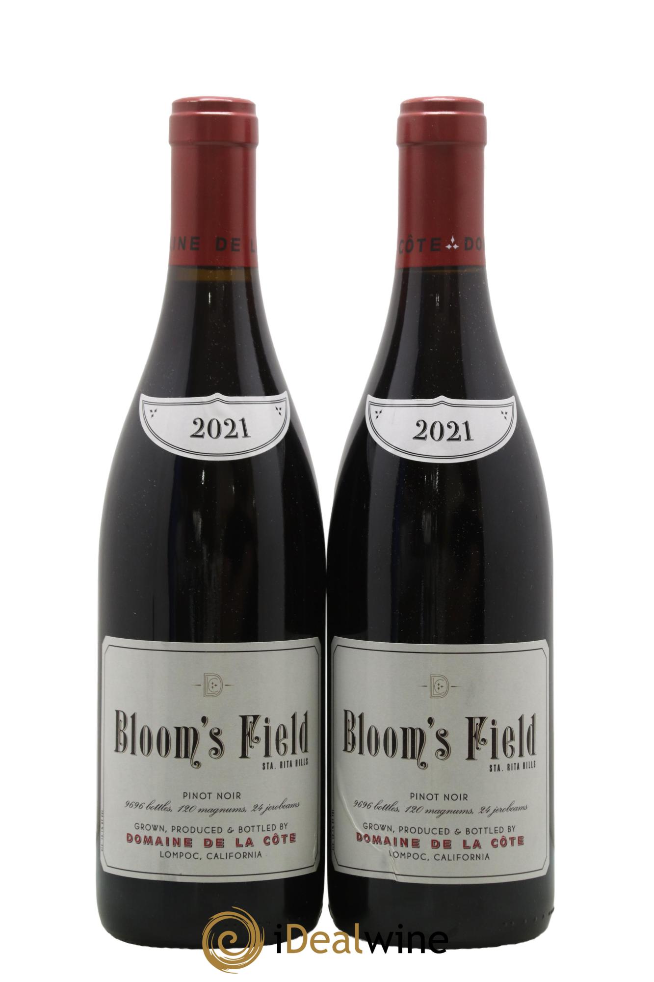 USA Lompoc California Bloom's Field Domaine de la Côte 2021 - Lot de 2 bouteilles - 0