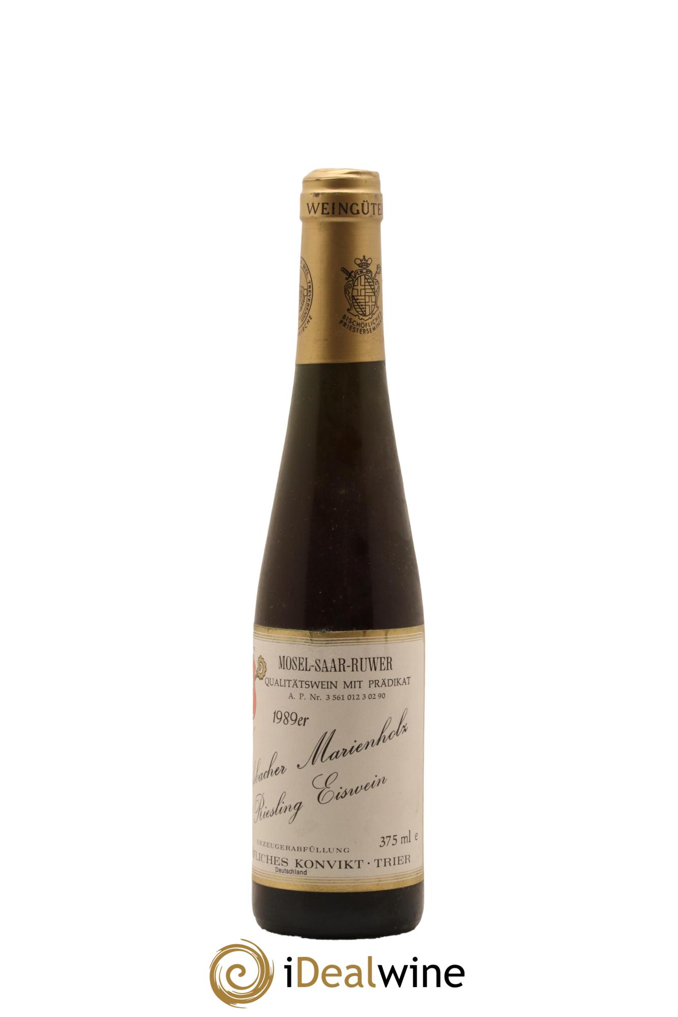 Riesling-Eiswein Bischofliches Konvikt Trier Eitelsbacher Marienholz 1989 - Lotto di 1 mezza bottiglia - 0