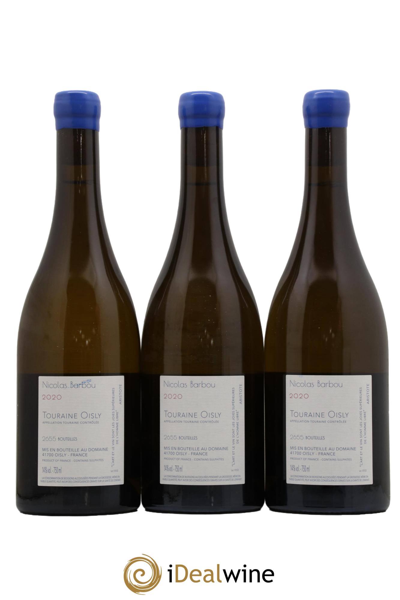 Touraine-Oisly Utopie Créative Nicolas Barbou 2020 - Lot de 3 bouteilles - 1
