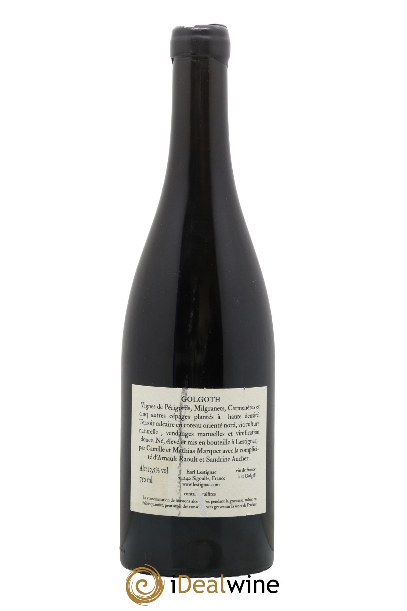 Sud-Ouest Vin de France Golgoth Lestignac 2018 - Lot de 1 bouteille - 1