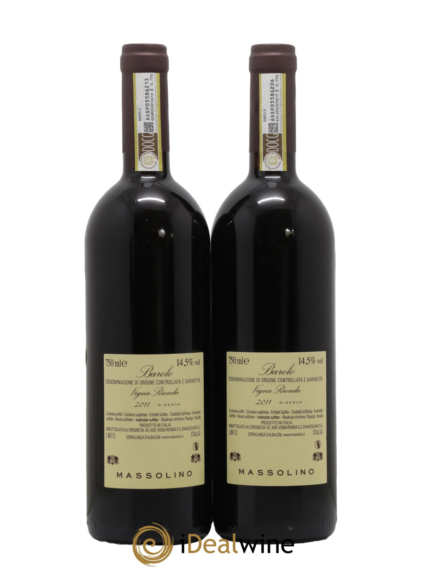 Barolo DOCG Riserva Vigna Rionda Massolino 2011 - Lot de 2 bouteilles - 1