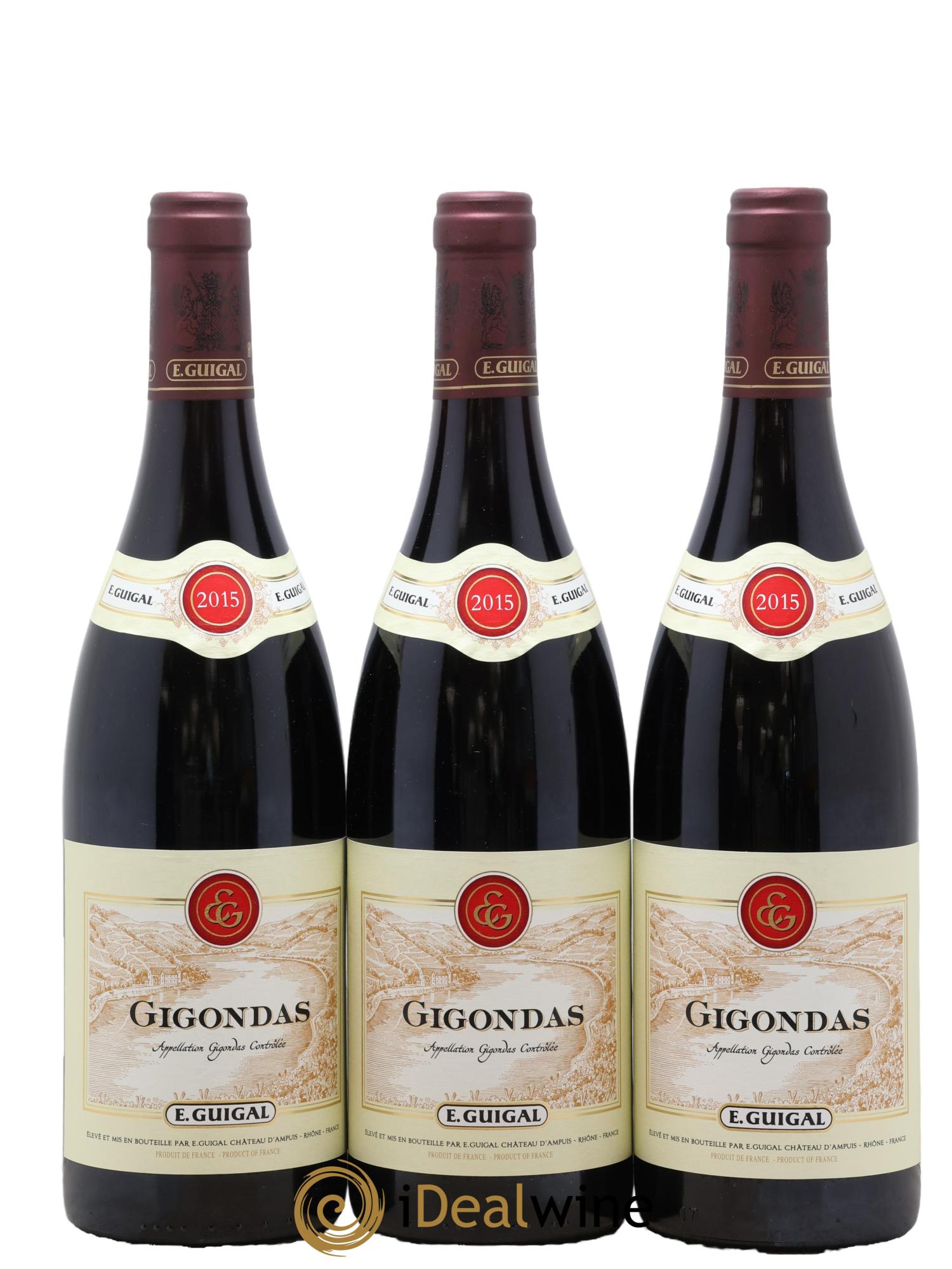 Gigondas Guigal 2015 - Lot of 3 bottles - 0
