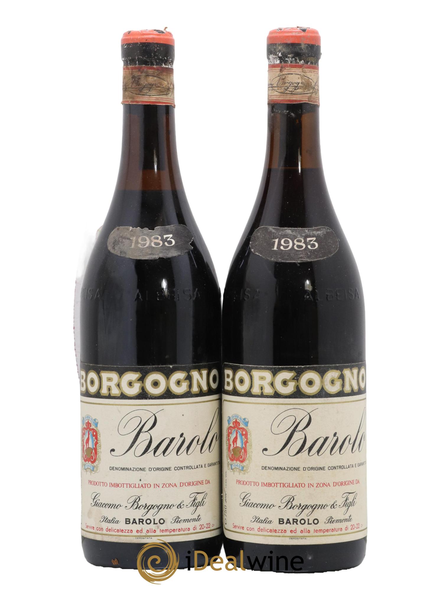 Barolo DOCG Giacomo Borgogno 1983 - Lot de 2 bouteilles - 0