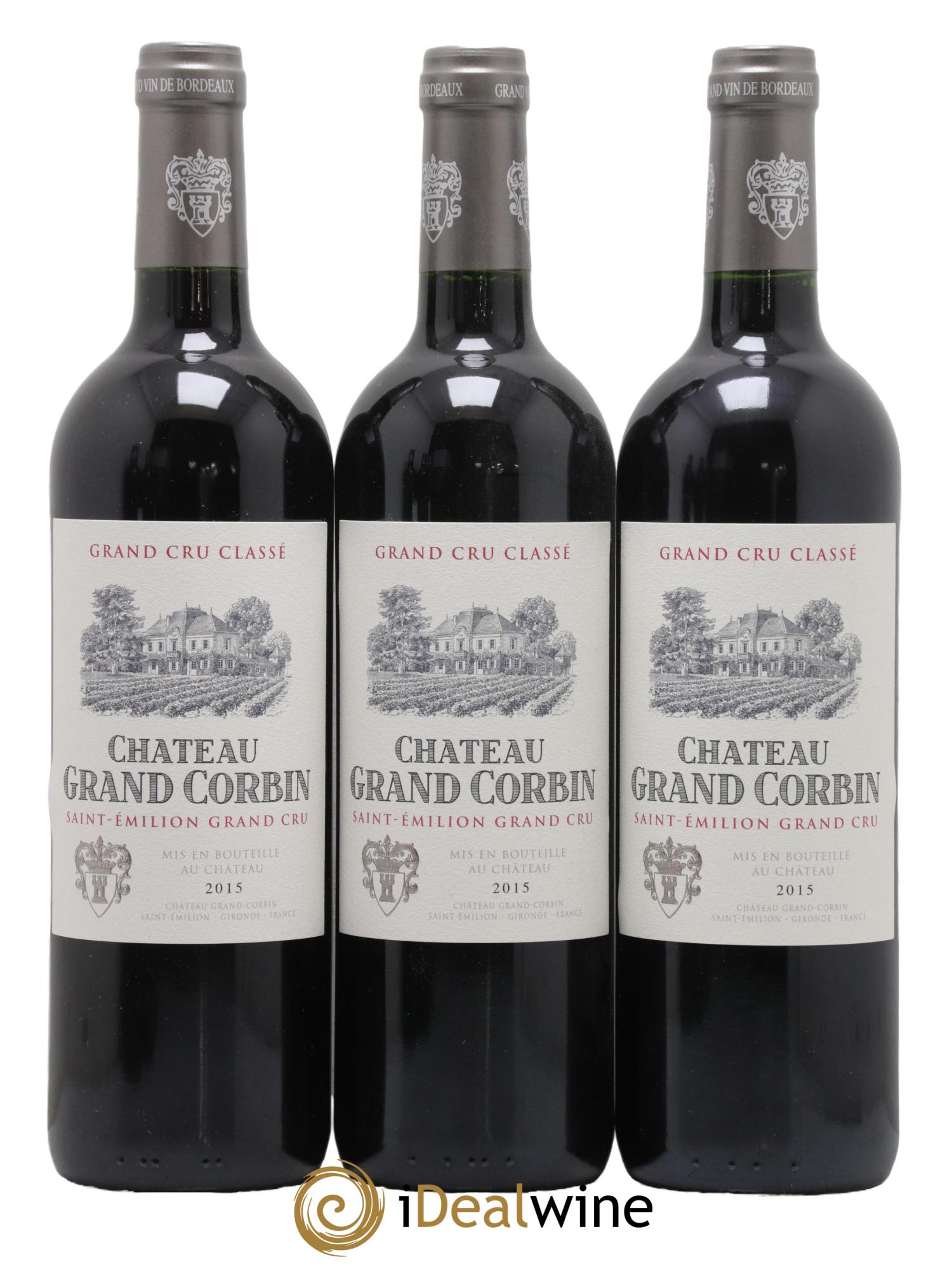 Château Grand Corbin Grand Cru Classé  2015 - Lot of 6 bottles - 2