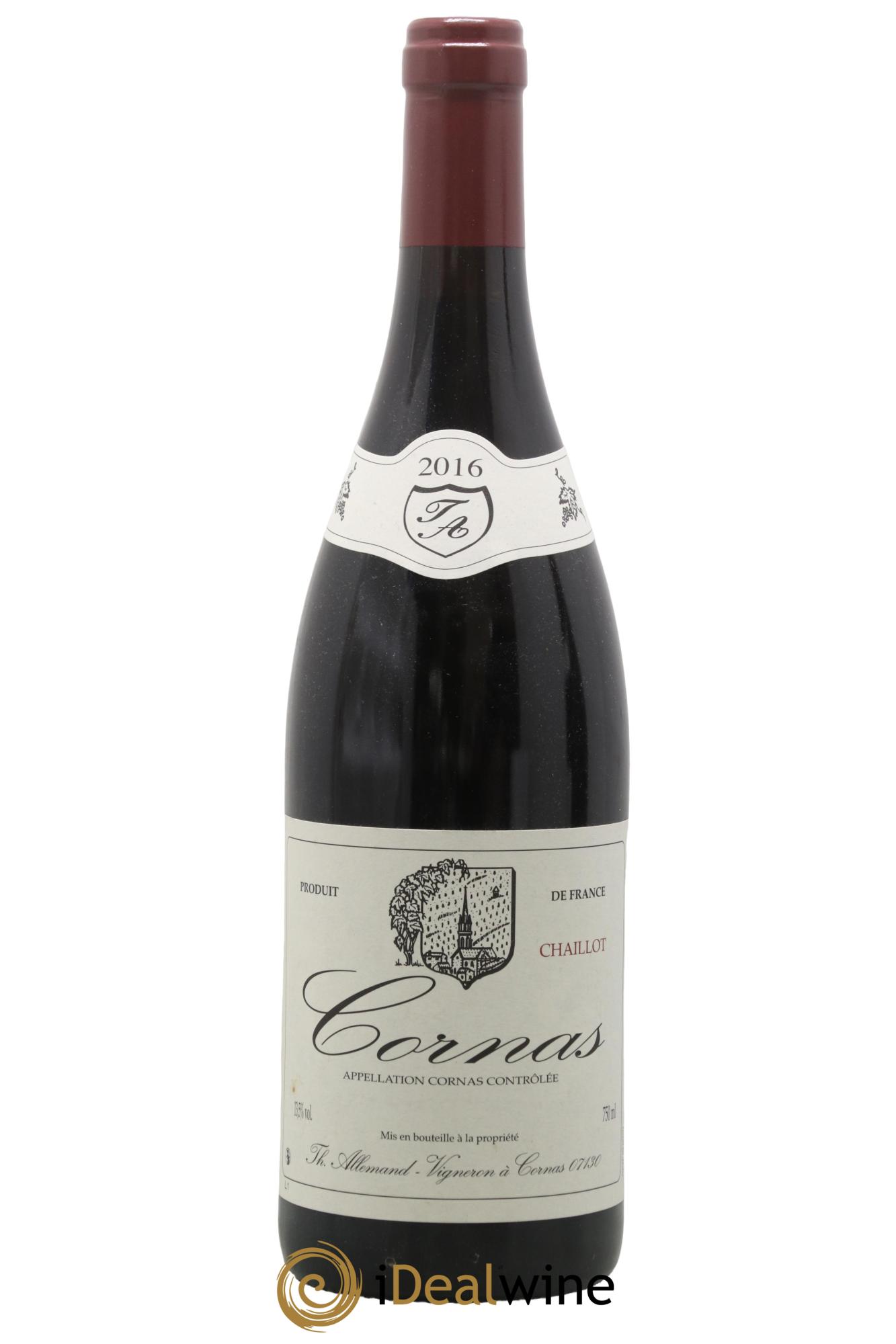 Cornas Chaillot Thierry Allemand 2016 - Lotto di 1 bottiglia - 0