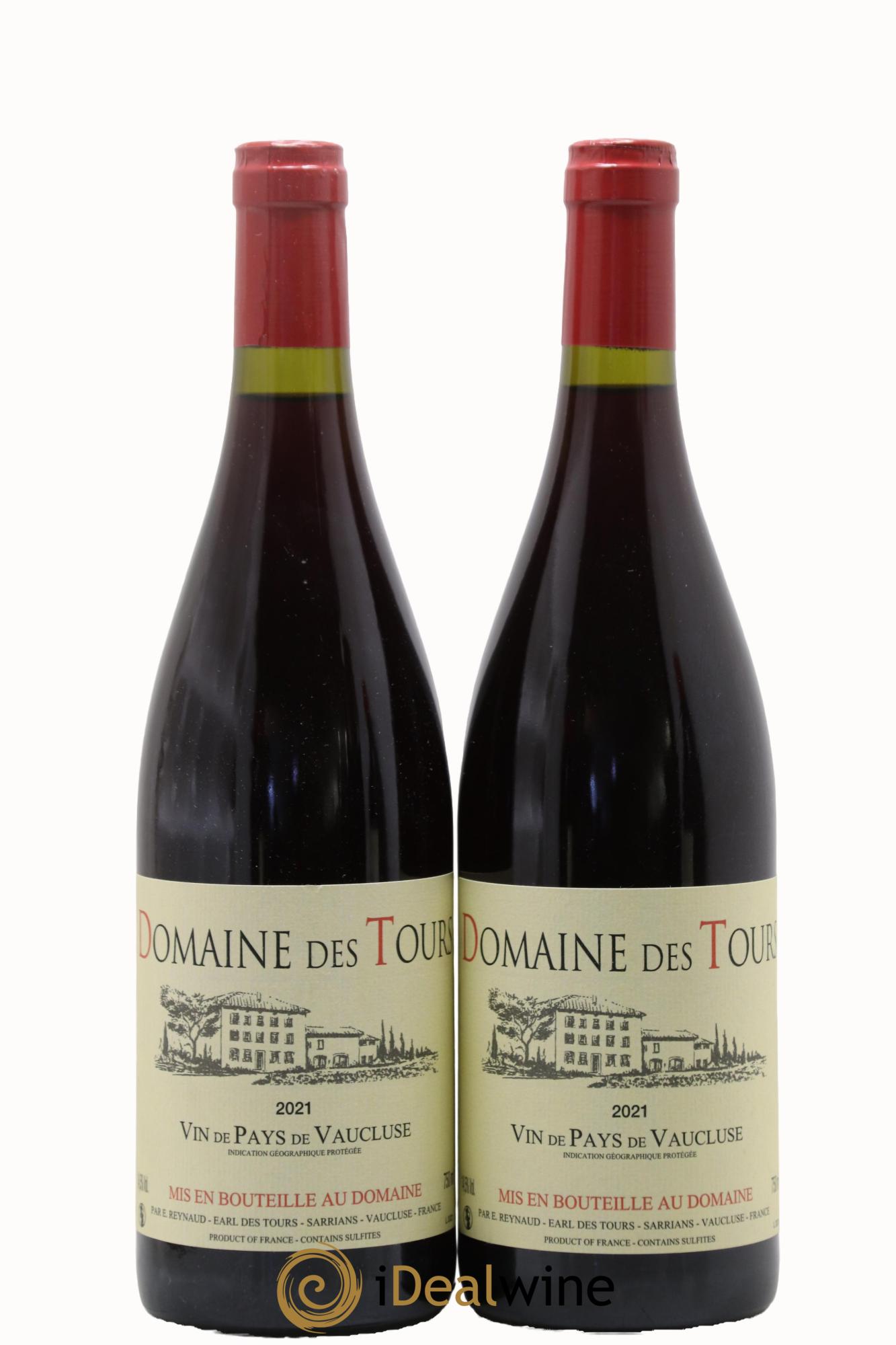 IGP Vaucluse (Vin de Pays de Vaucluse) Domaine des Tours Emmanuel Reynaud  2021 - Lot de 2 bouteilles - 0