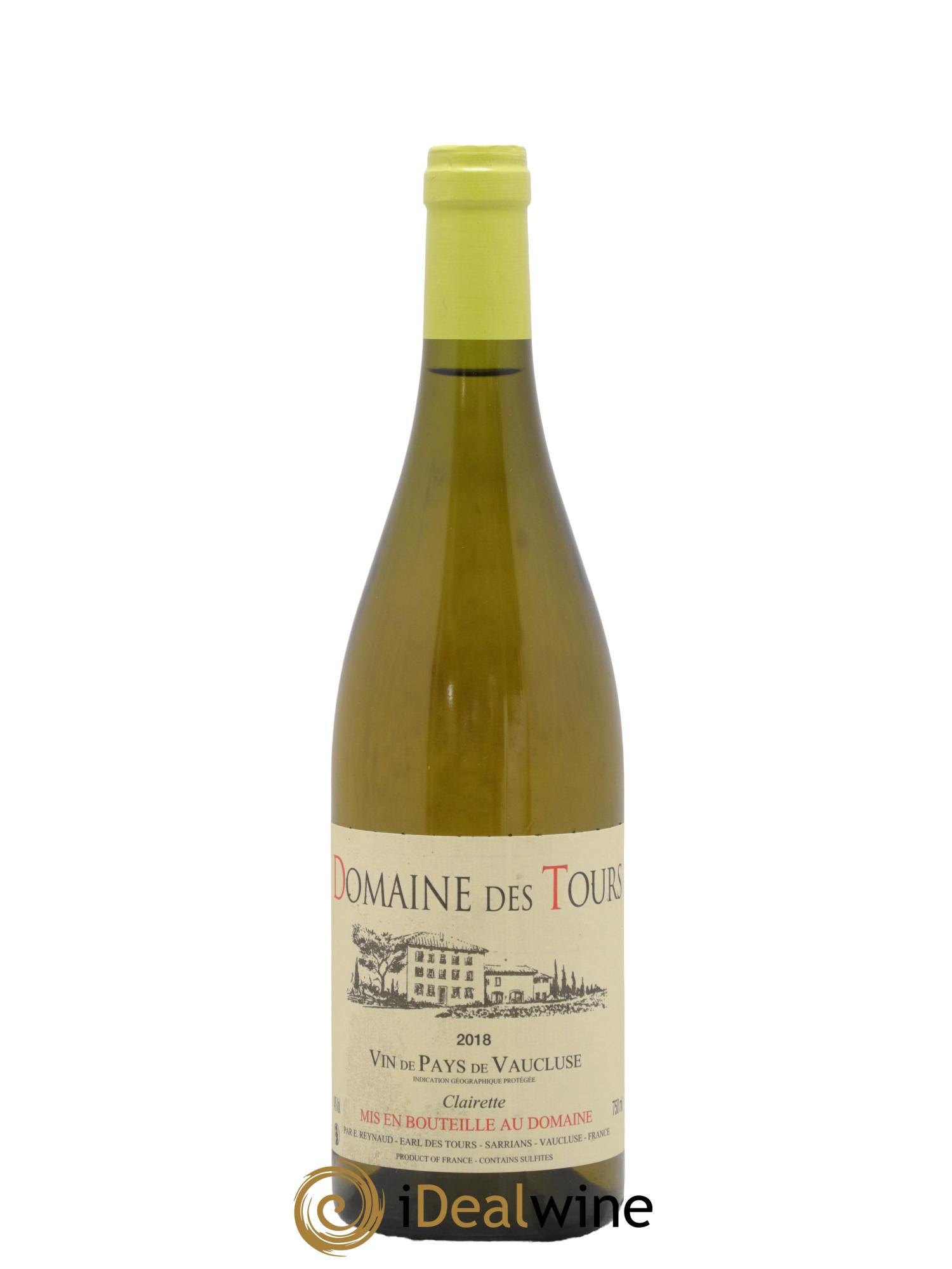 IGP Vaucluse (Vin de Pays de Vaucluse) Domaine des Tours Clairette Emmanuel Reynaud 2018 - Lot of 1 bottle - 0
