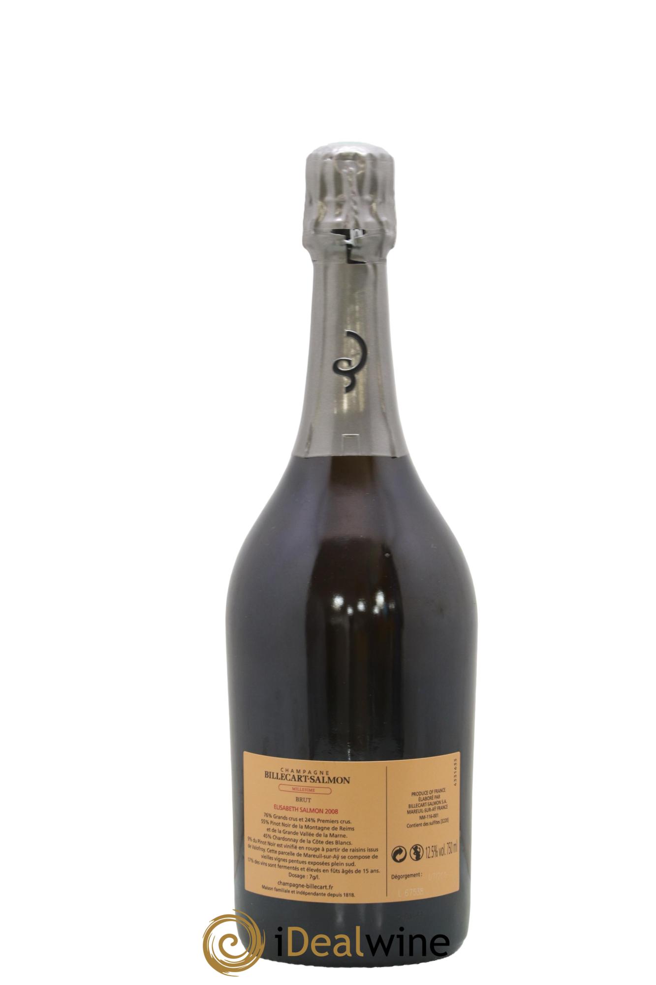 Elisabeth Salmon Billecart-Salmon 2008 - Lot of 1 bottle - 1