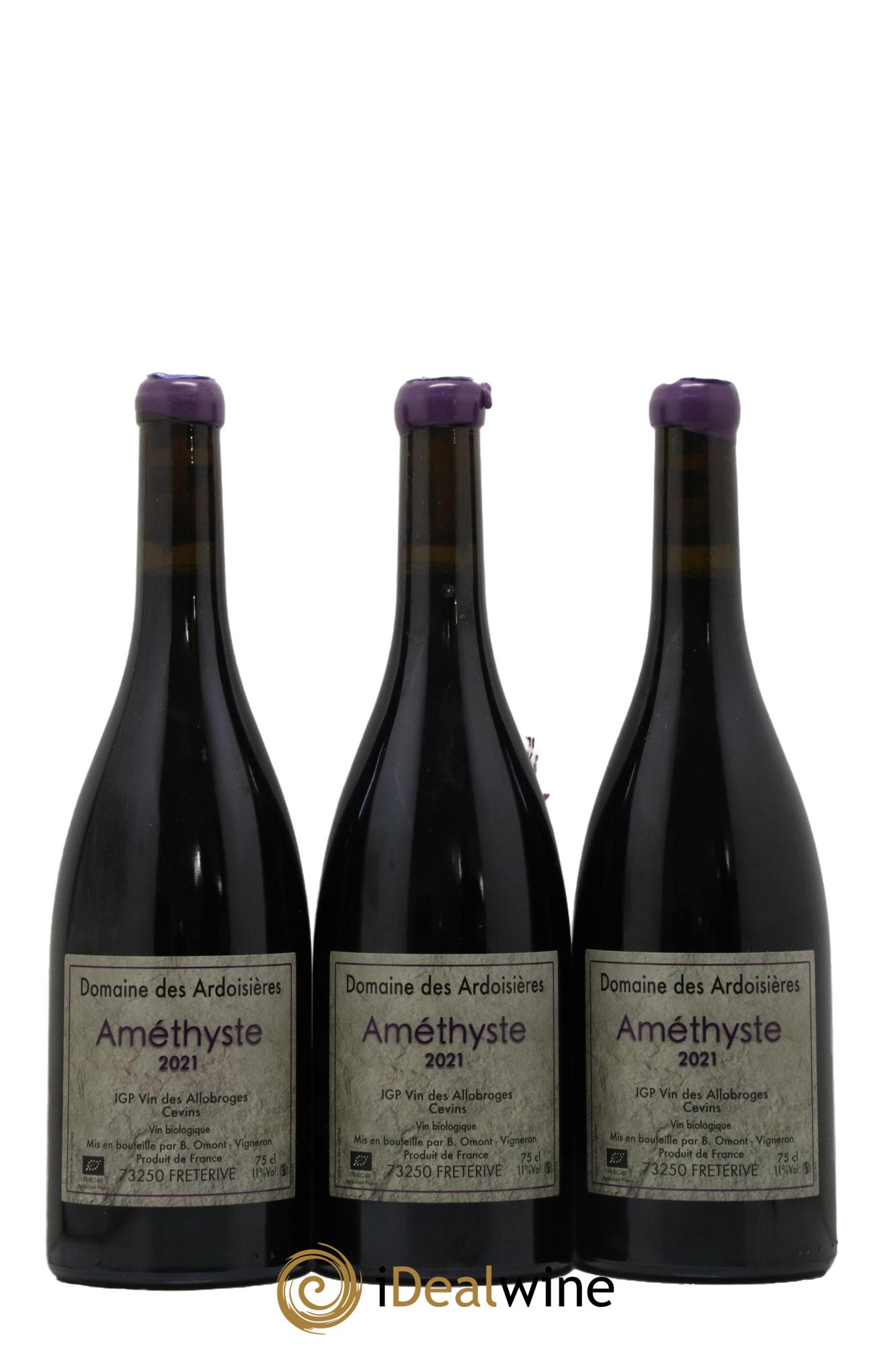 IGP Vin des Allobroges - Cevins Améthyste Ardoisières (Domaine des) 2021 - Lot of 3 bottles - 0