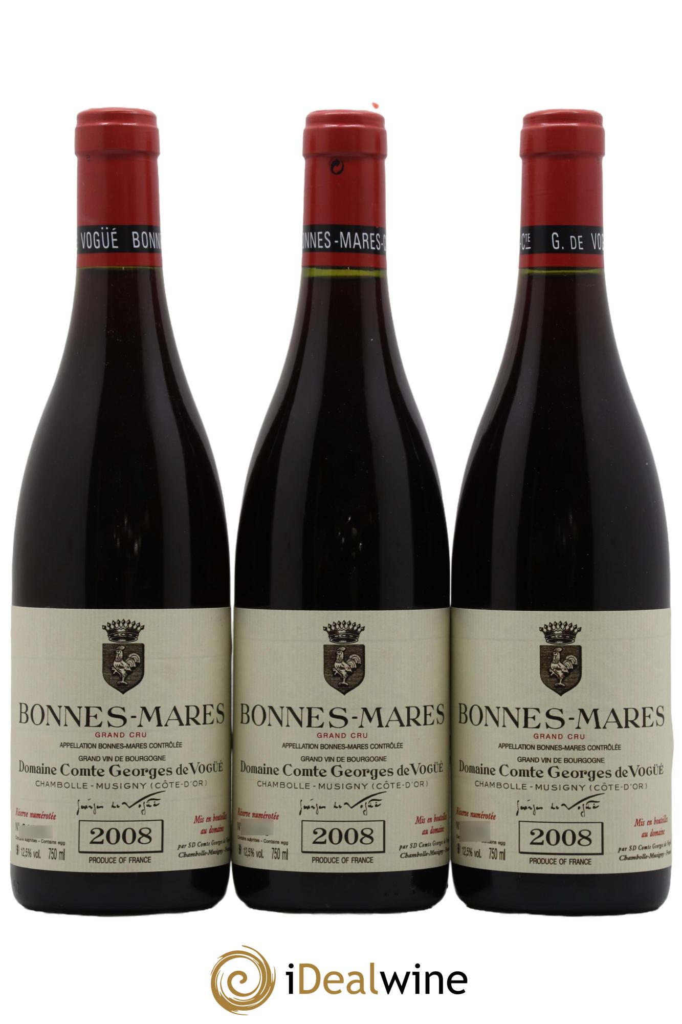 Bonnes-Mares Grand Cru Comte Georges de Vogüé 2008 - Lot de 6 bouteilles - 1