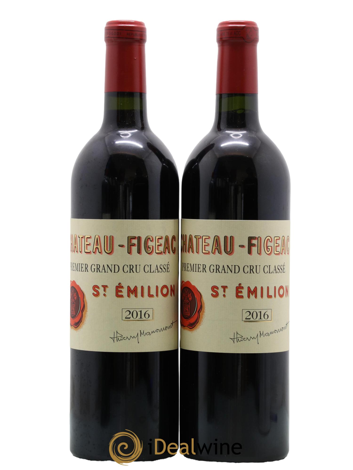 Château Figeac 1er Grand Cru Classé A 2016 - Lot de 2 bouteilles - 0