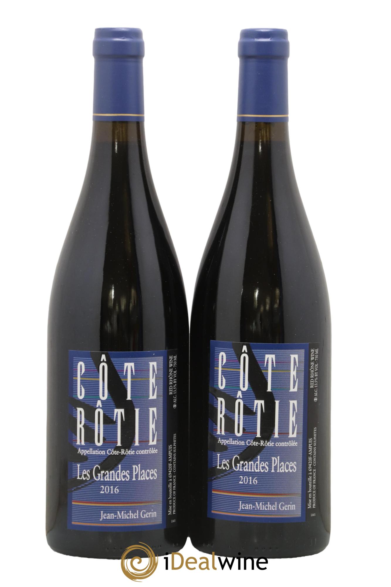 Côte-Rôtie Les Grandes Places Jean-Michel Gerin 2016 - Lot of 2 bottles - 0
