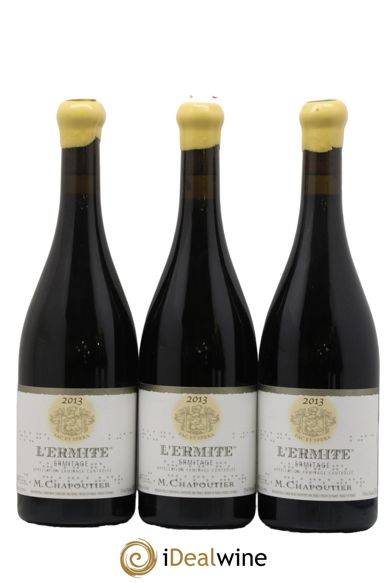 Hermitage Ermitage l'Ermite Chapoutier 2013 - Lot of 6 bottles - 2