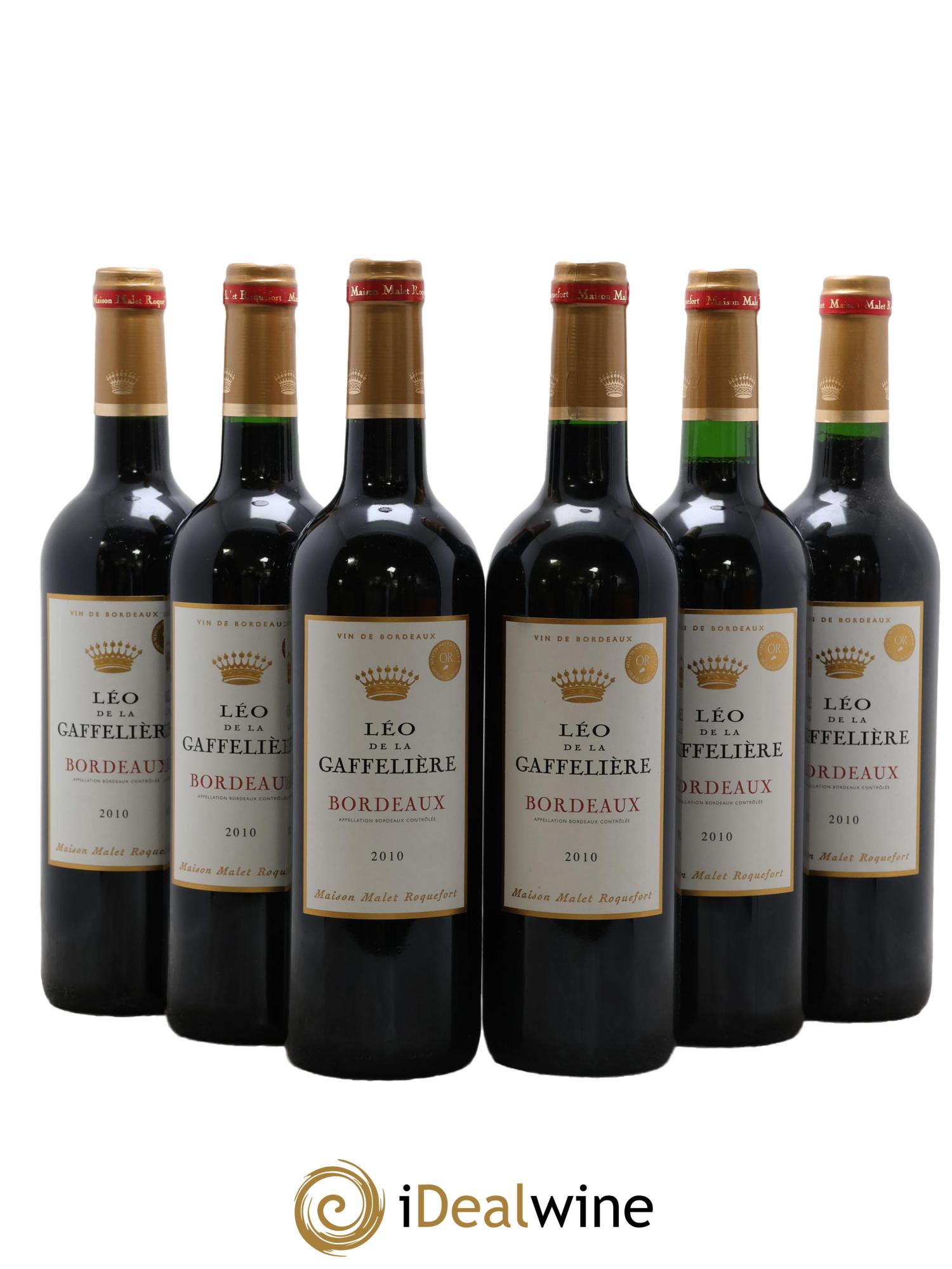 Bordeaux Léo de la Gaffelière 2010 - Posten von 6 Flaschen - 0