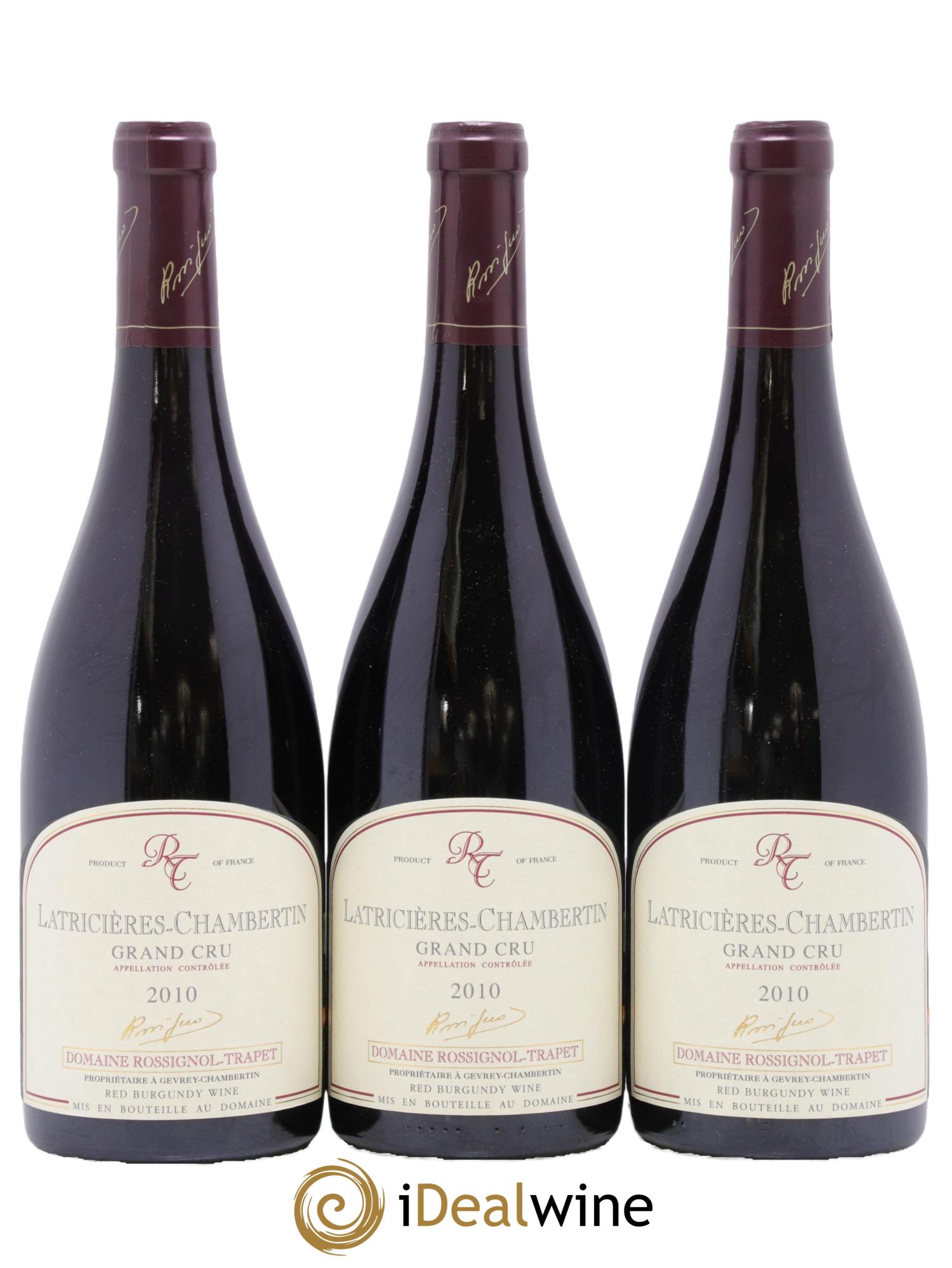 Latricières-Chambertin Grand Cru Rossignol-Trapet (Domaine) 2010 - Posten von 3 Flaschen - 0