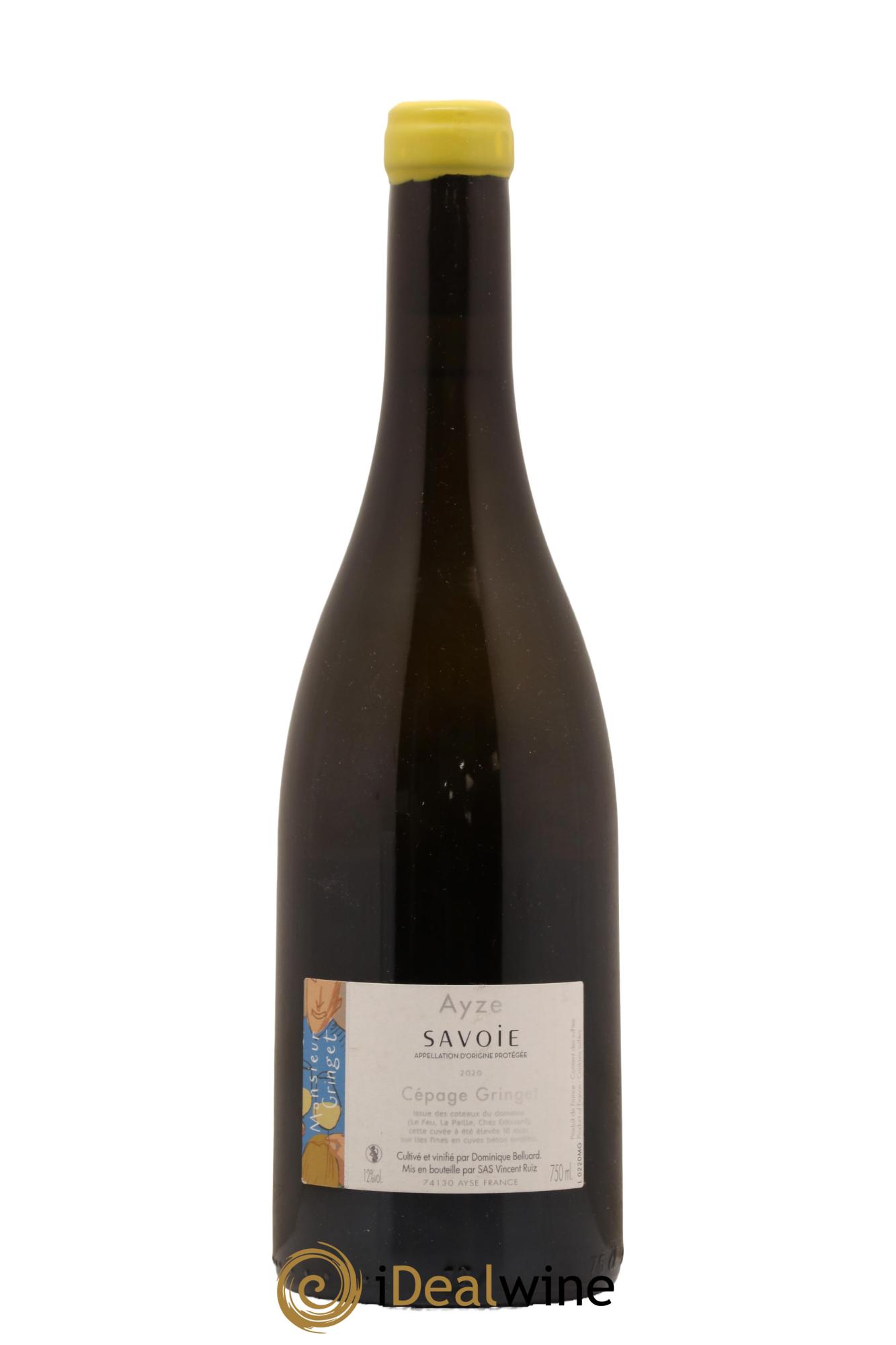 Vin de Savoie Monsieur Gringet Domaine Belluard 2020 - Lot de 1 bouteille - 1