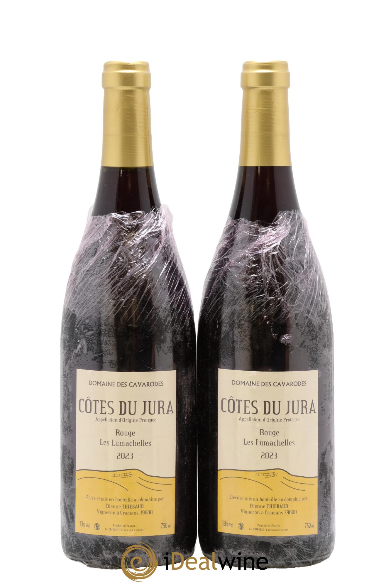 Côtes du Jura Les Lumachelles Rouge Cavarodes (Domaine des) - Etienne Thiébaud 2023 - Lot de 2 bouteilles - 0
