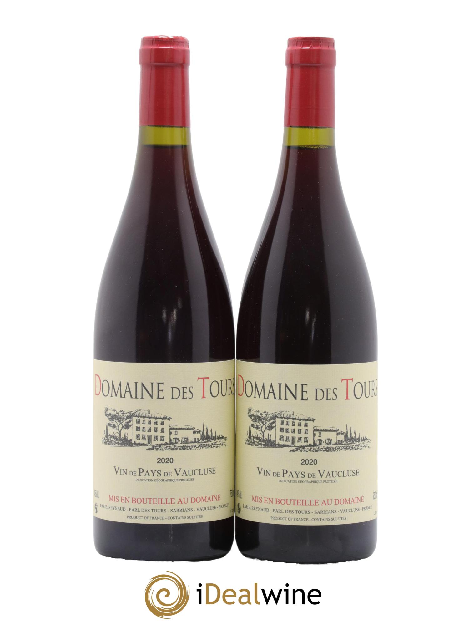 Vaucluse (Vin de Pays de Vaucluse) Domaine des Tours Emmanuel Reynaud 2020 - Lot de 2 bouteilles - 0
