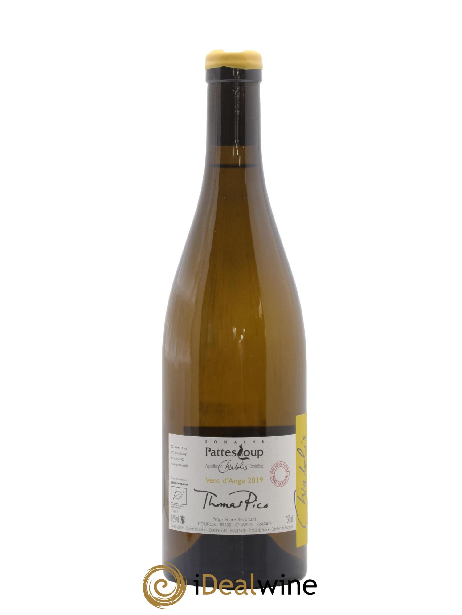 Chablis Vent d'Ange Pattes Loup (Domaine) 2019 - Lot de 1 bouteille - 1