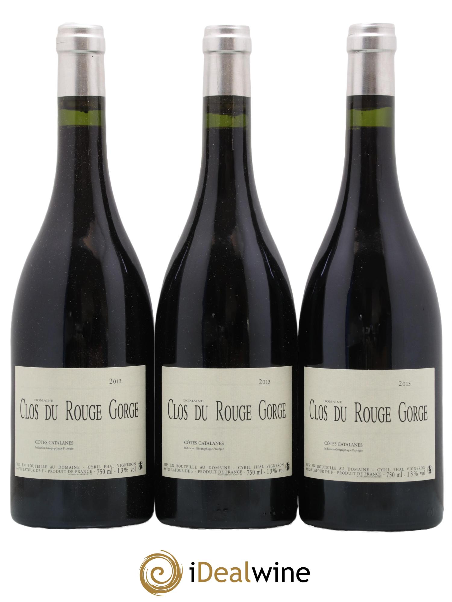 Côtes Catalanes Clos du Rouge Gorge Cyril Fhal 2013 - Posten von 3 Flaschen - 0