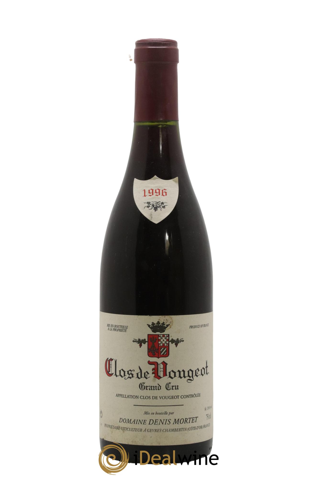 Clos de Vougeot Grand Cru Denis Mortet (Domaine) 1996 - Lot de 1 bouteille - 0