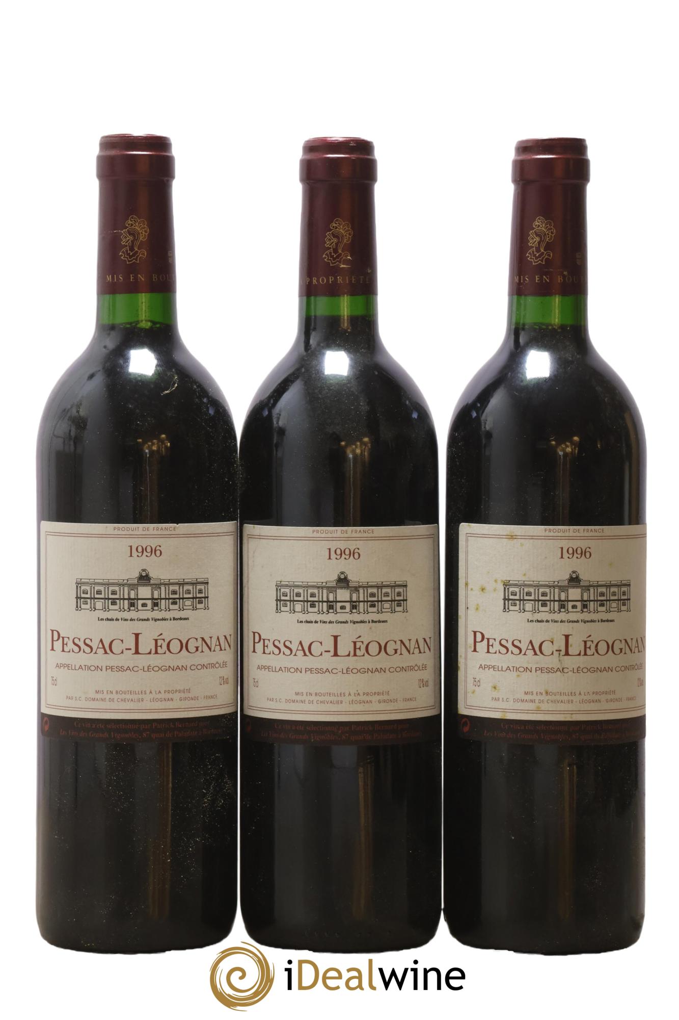 Pessac-Léognan 3ème Vin Domaine de Chevalier 1996 - Lot de 3 bouteilles - 0