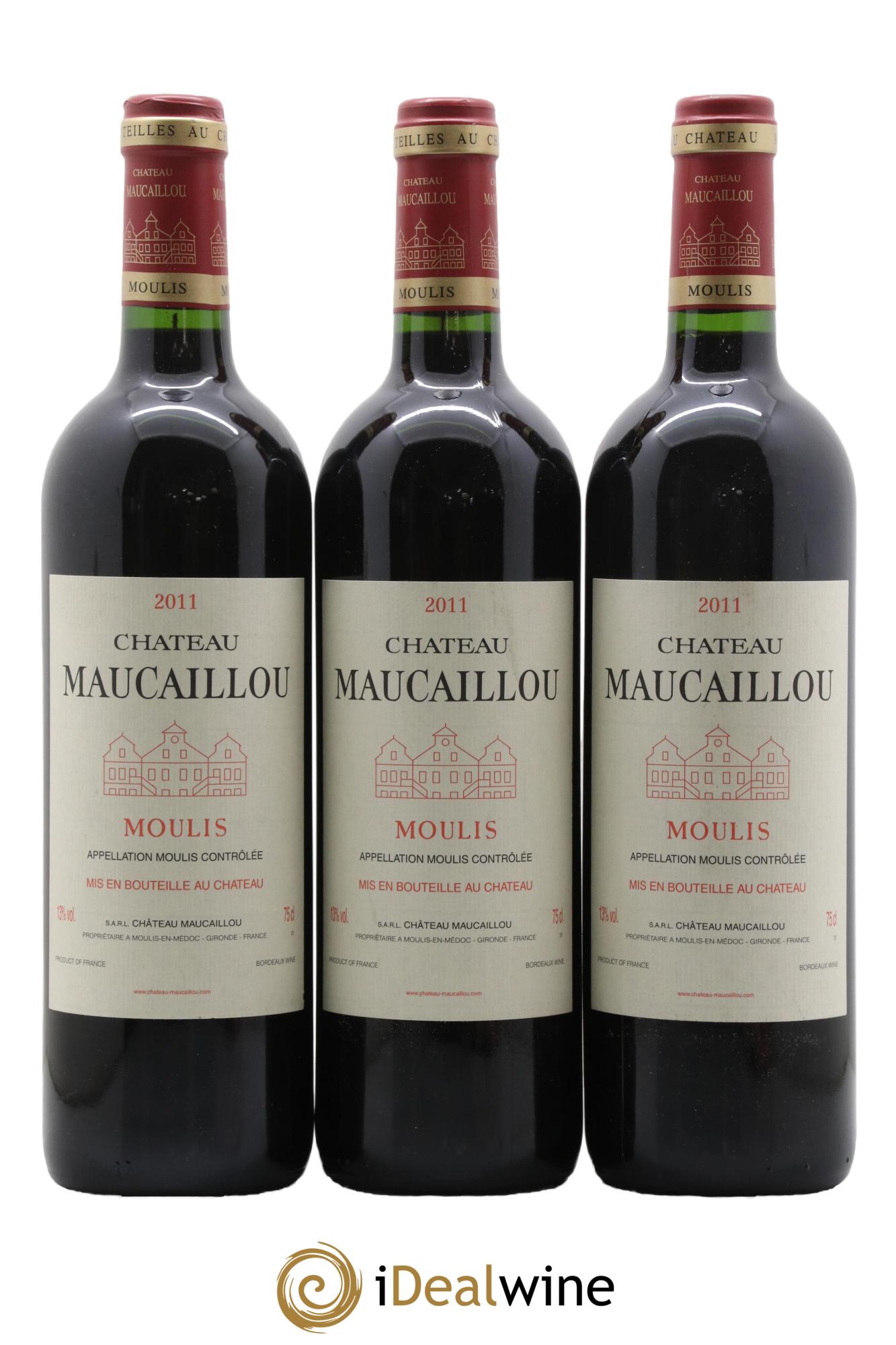 Château Maucaillou 2011 - Lotto di 3 bottiglie - 0