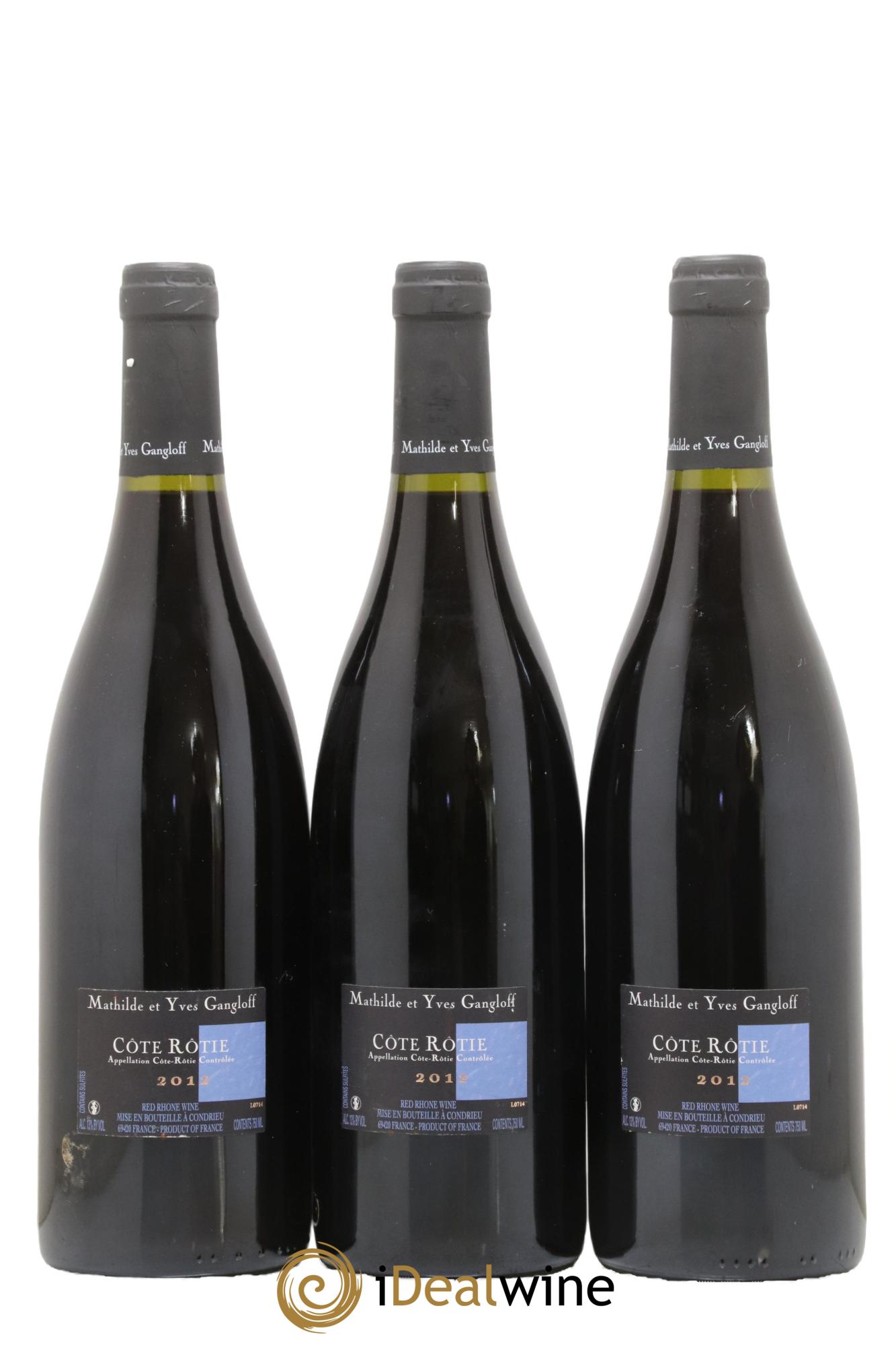 Côte-Rôtie La Barbarine Gangloff (Domaine) 2012 - Lot of 3 bottles - 1