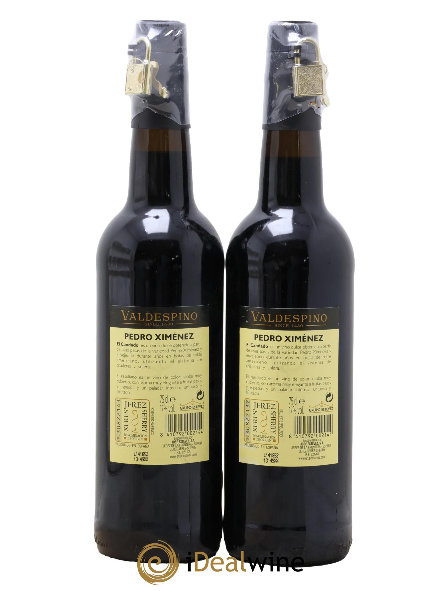 Jerez (Xerez, Sherry) Pedro Ximenez El Candado Valdespino - Lot of 2 bottles - 1