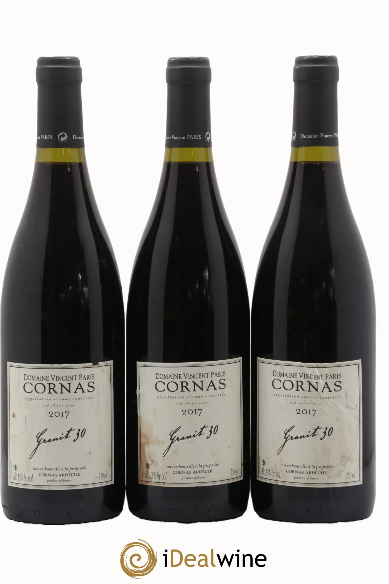 Cornas Granit 30 Vincent Paris 2017 - Lotto di 3 bottiglie - 0