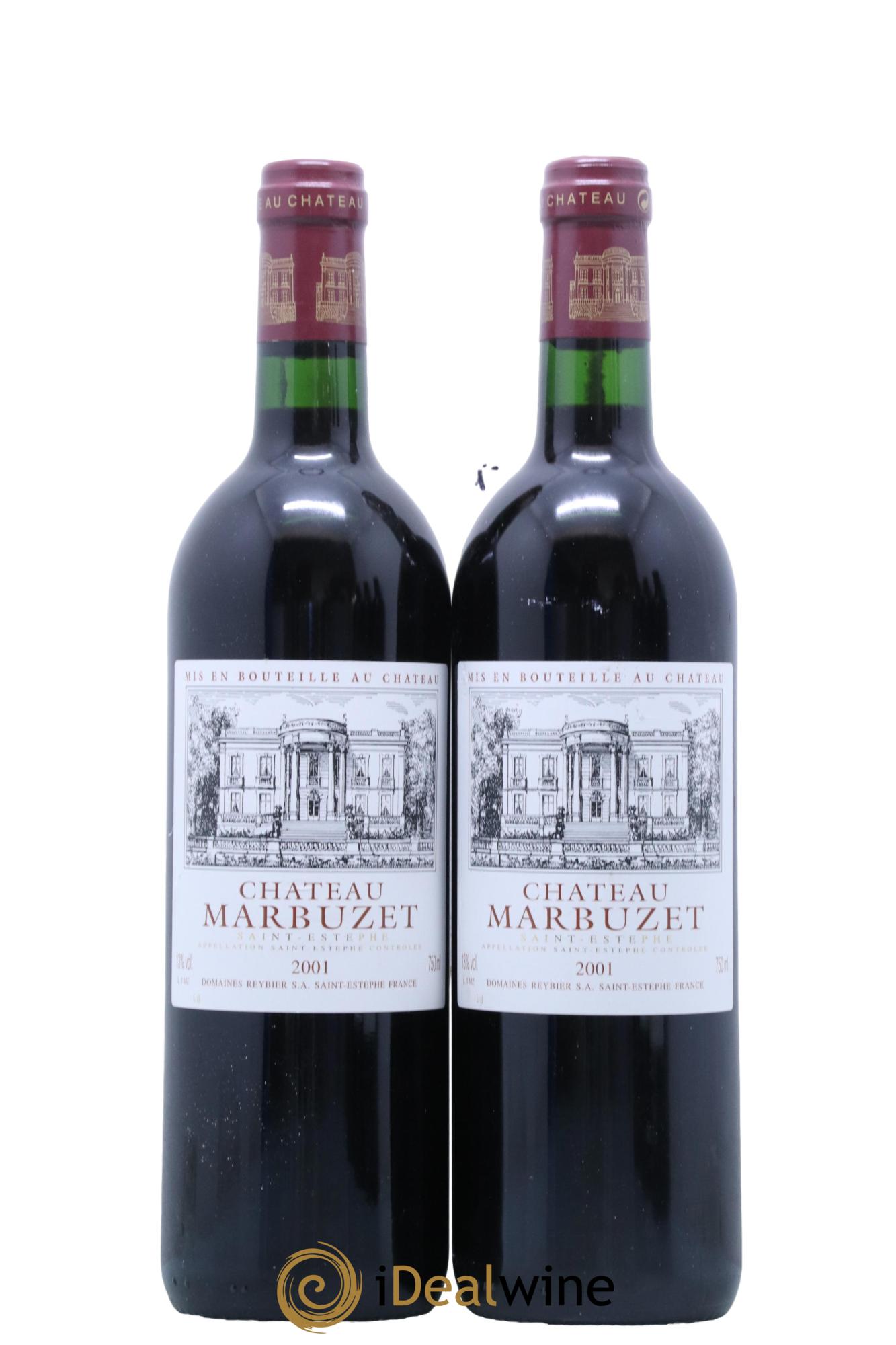 Saint-Estèphe Château Marbuzet 2001 - Lot de 2 bouteilles - 0