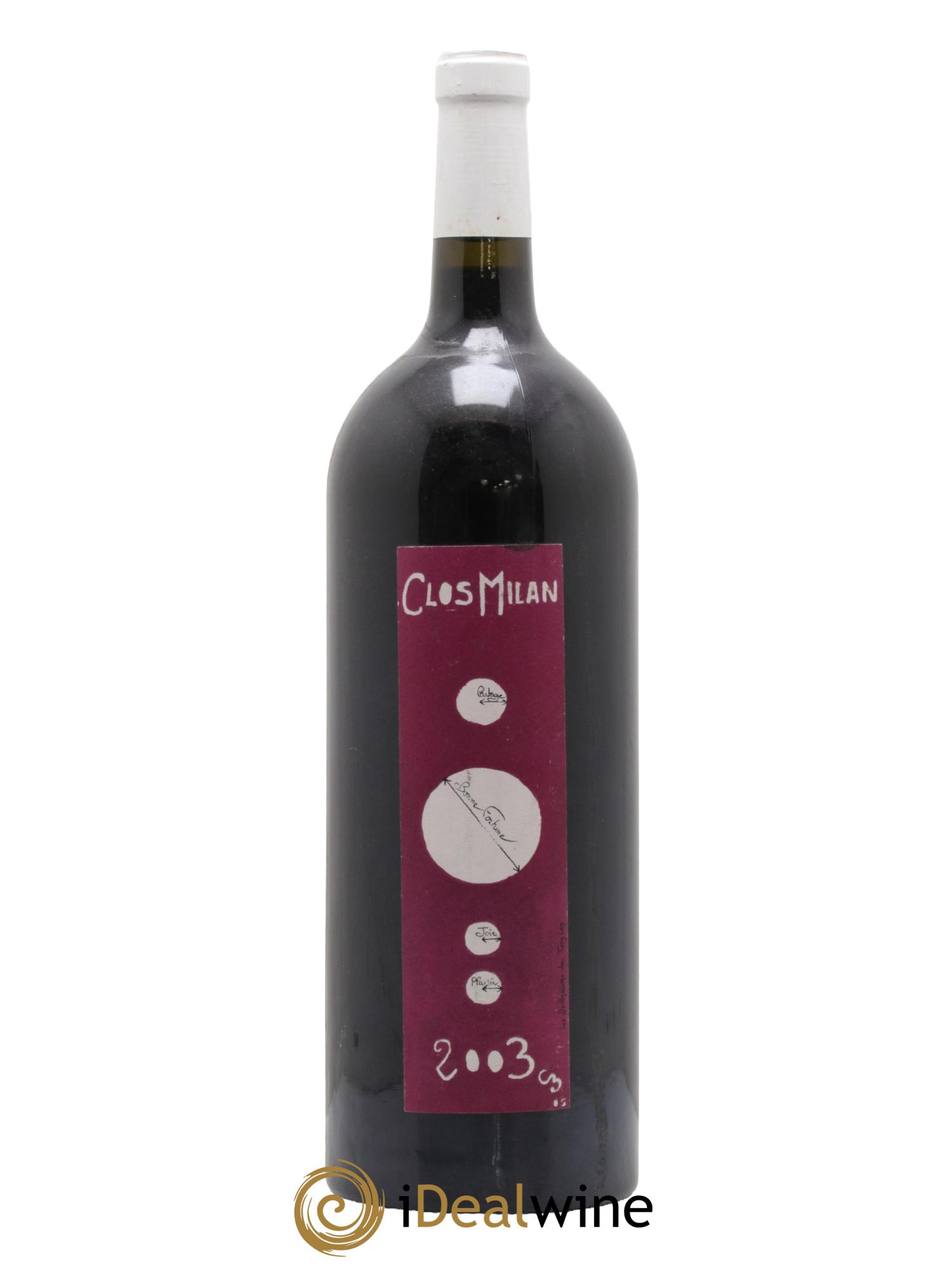 Vin de France Clos Milan Henri Milan 2003 - Lot de 1 magnum - 0