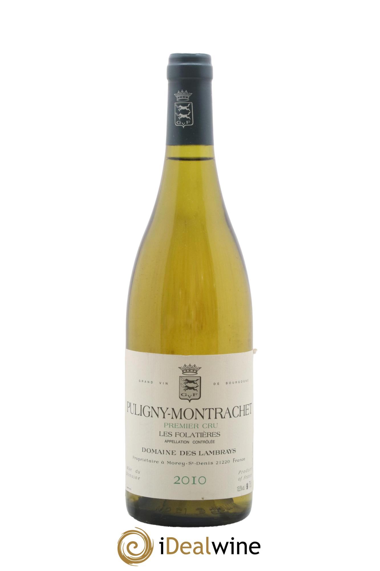 Puligny-Montrachet 1er Cru Les Folatières Domaine des Lambrays 2010 - Lot de 1 bouteille - 0